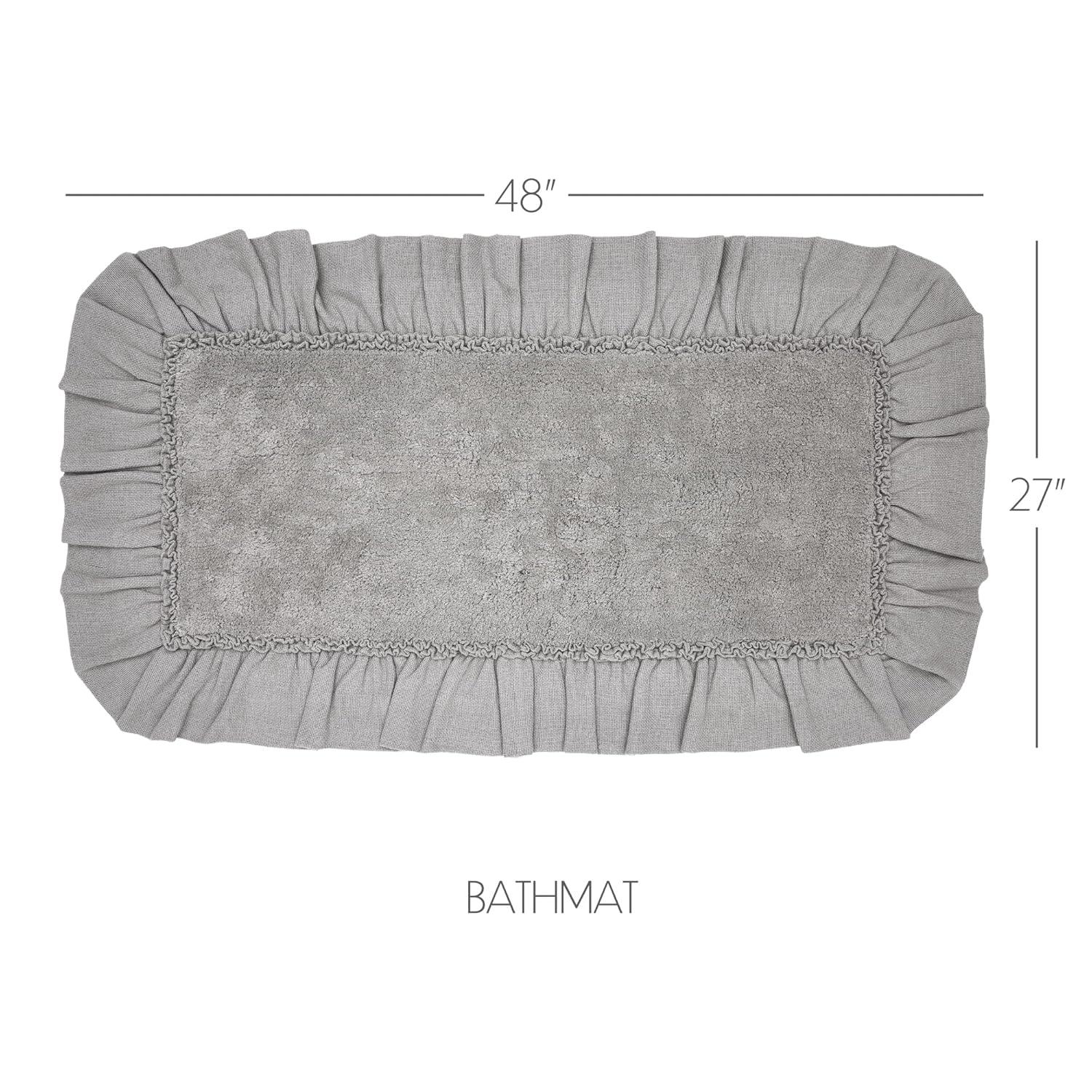 Burlap Dove Grey Bathmat 27x48  VHC Brands