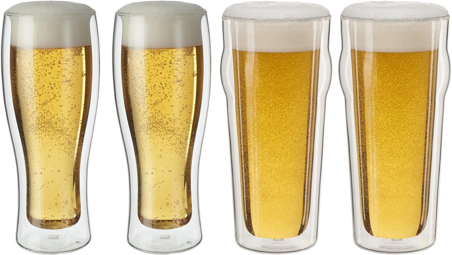 ZWILLING Sorrento Double-Wall Pint and Pilsner Glass Set