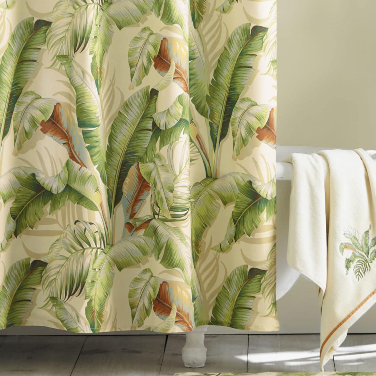 Tommy Bahama Home Palmiers Cotton Floral Shower Curtain