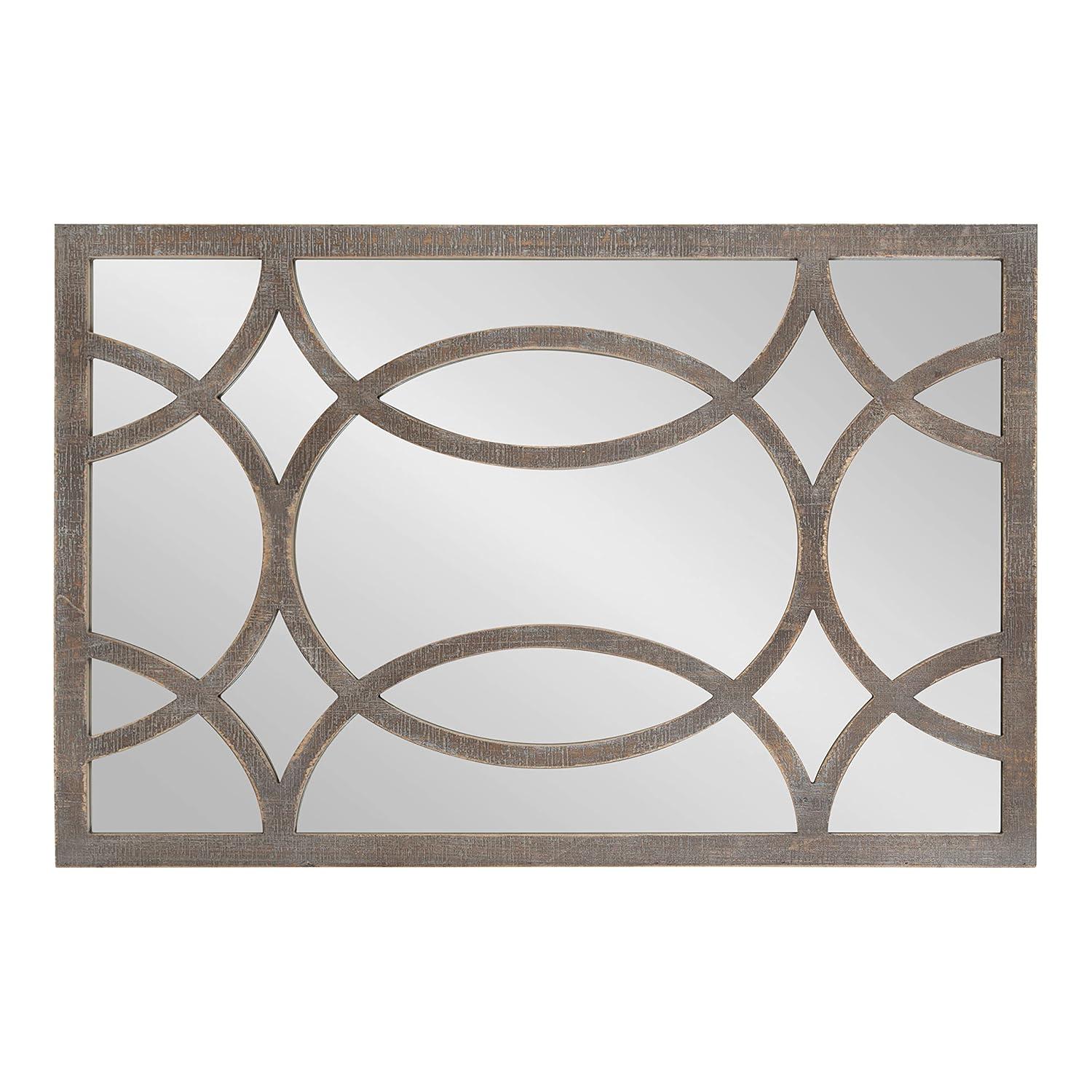 Kate and Laurel Tolland Wood Panel Wall Mirror, 24x36, Rustic Brown