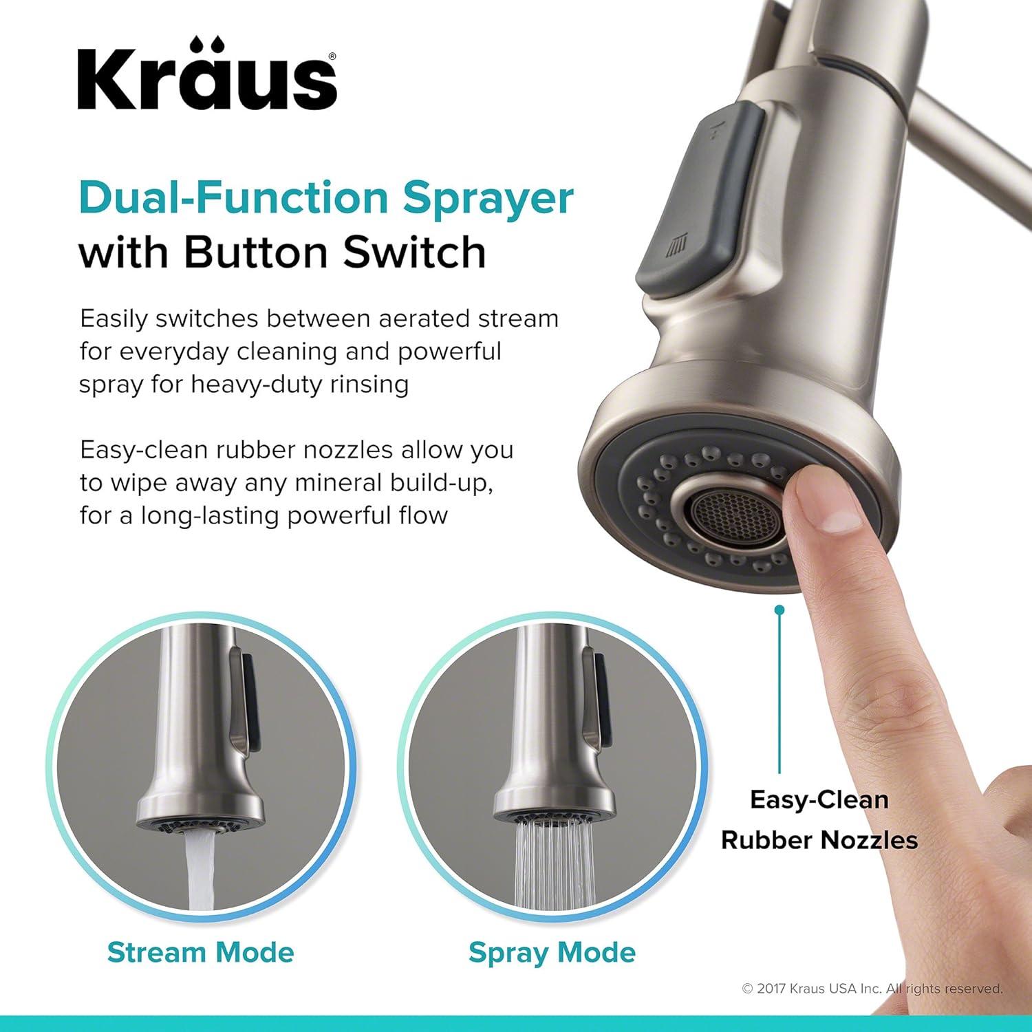 KRAUS Britt Single Handle Commercial Style Kitchen Faucet