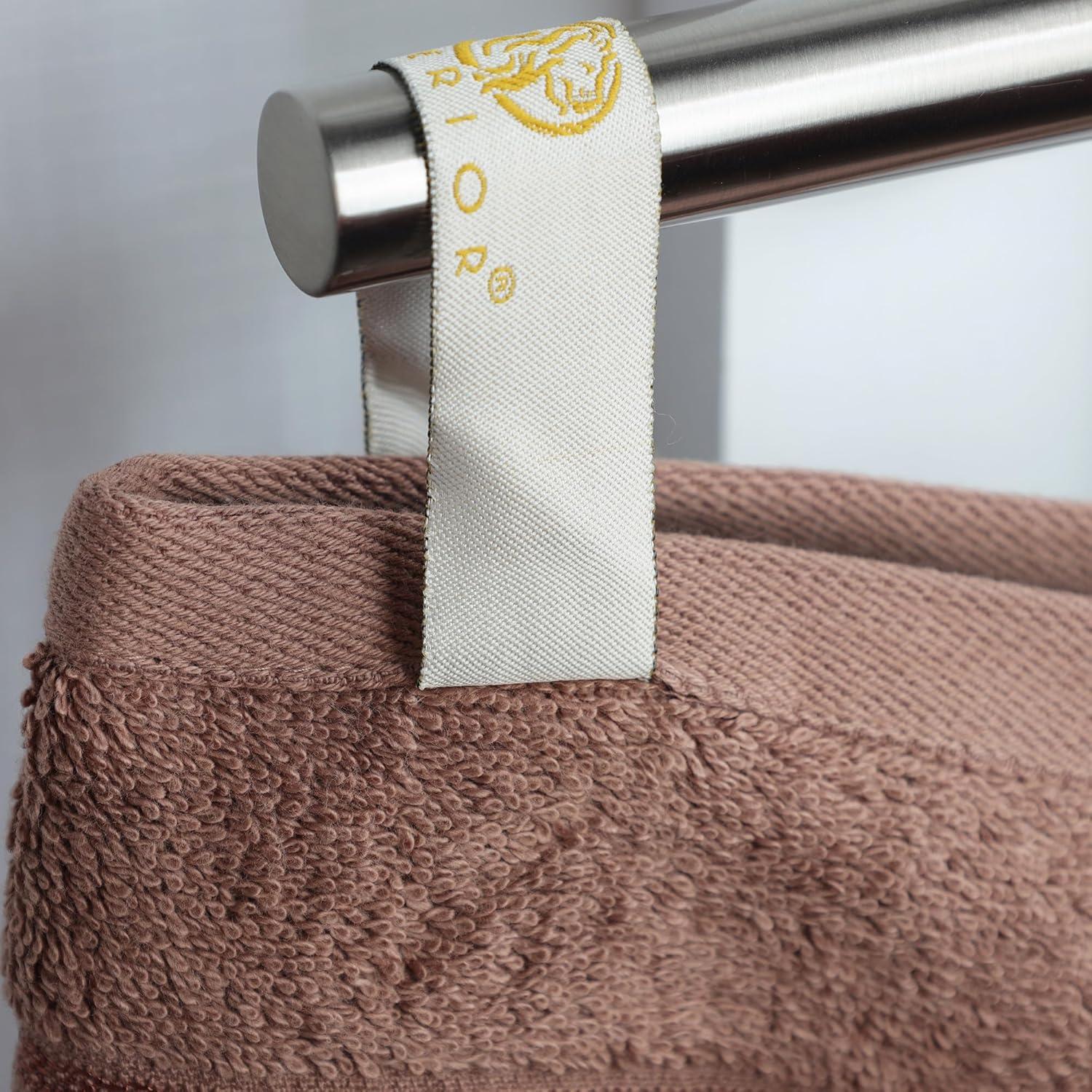 Superior Egyptian Cotton Absorbent 8-Piece Mocha Towel Set