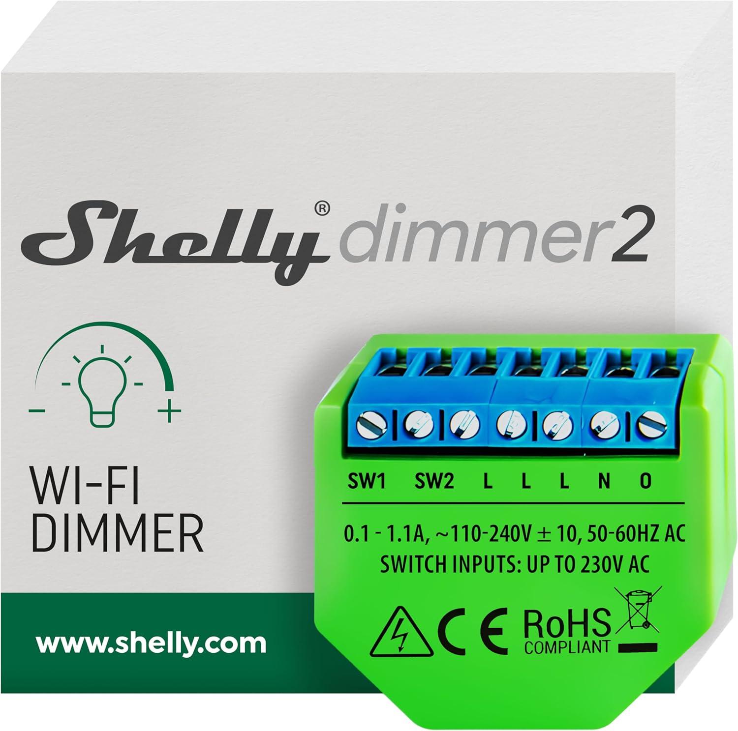 Shelly Dimmer 2 WiFi Smart Dimmer Switch with Power Monitoring