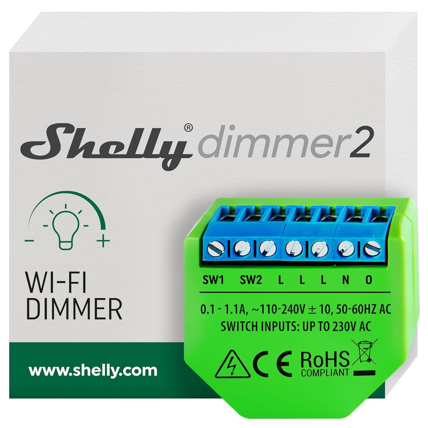 Shelly Dimmer 2 WiFi Smart Dimmer Switch with Power Monitoring