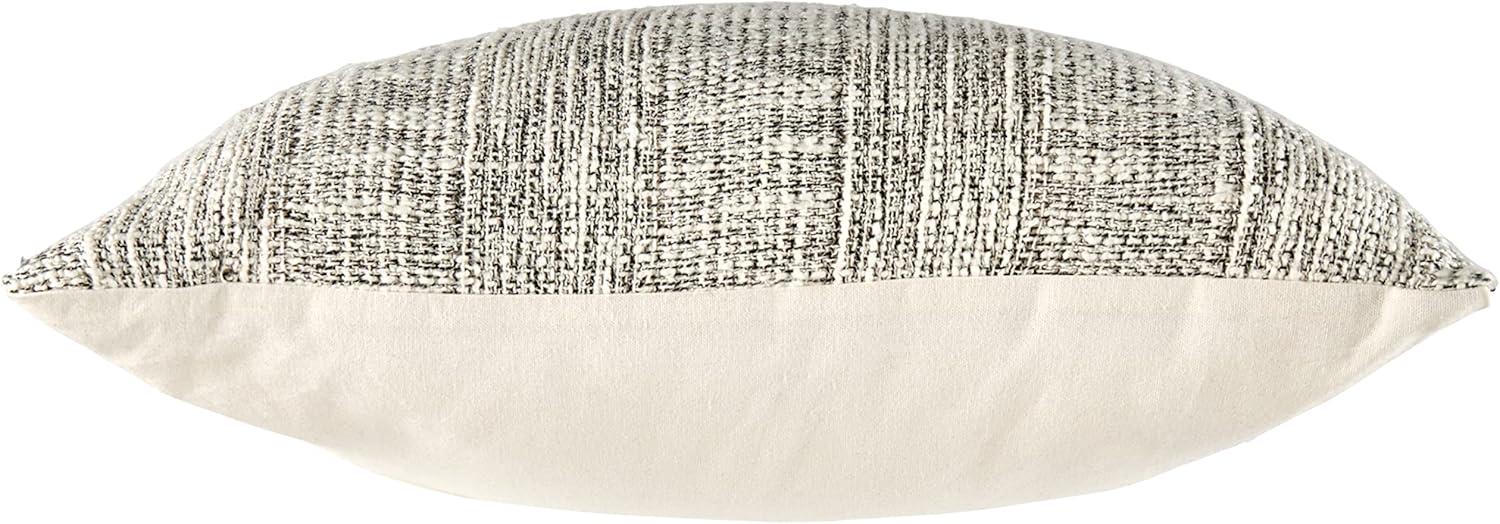 Carddon Black and White Textured Square Pillow