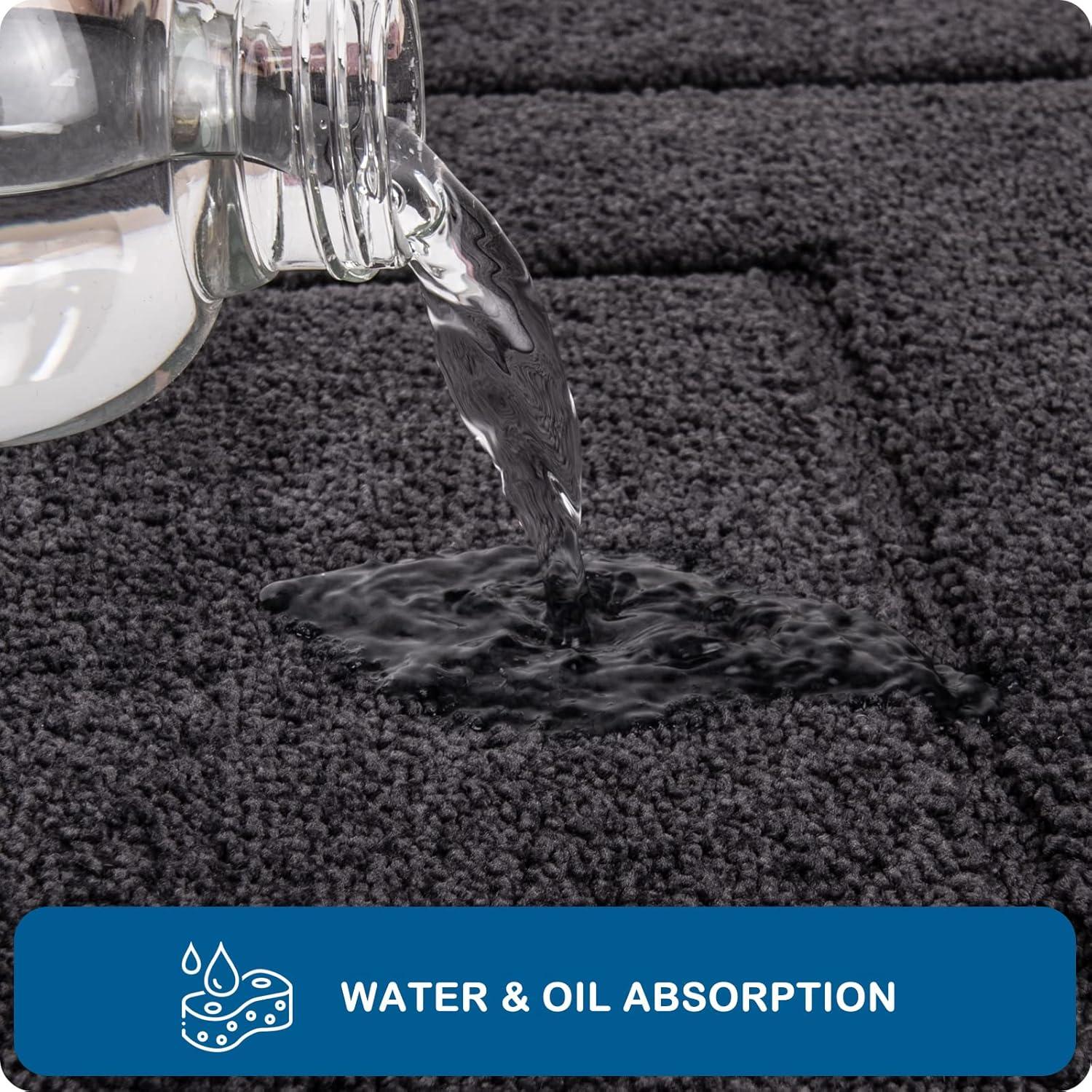 Hokku Designs Machine Washable Kitchen Rug Set [2 PCS] (24" x 35.5"+ 24" x 59")