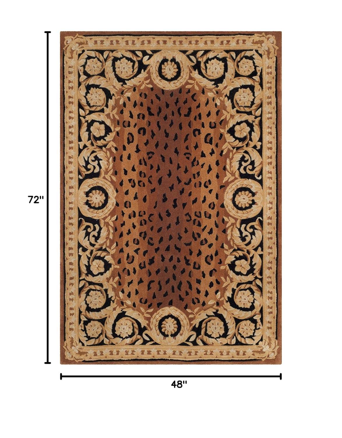 Naples NA712 Hand Tufted Area Rug - Black/Gold - 4'x6' - Safavieh.