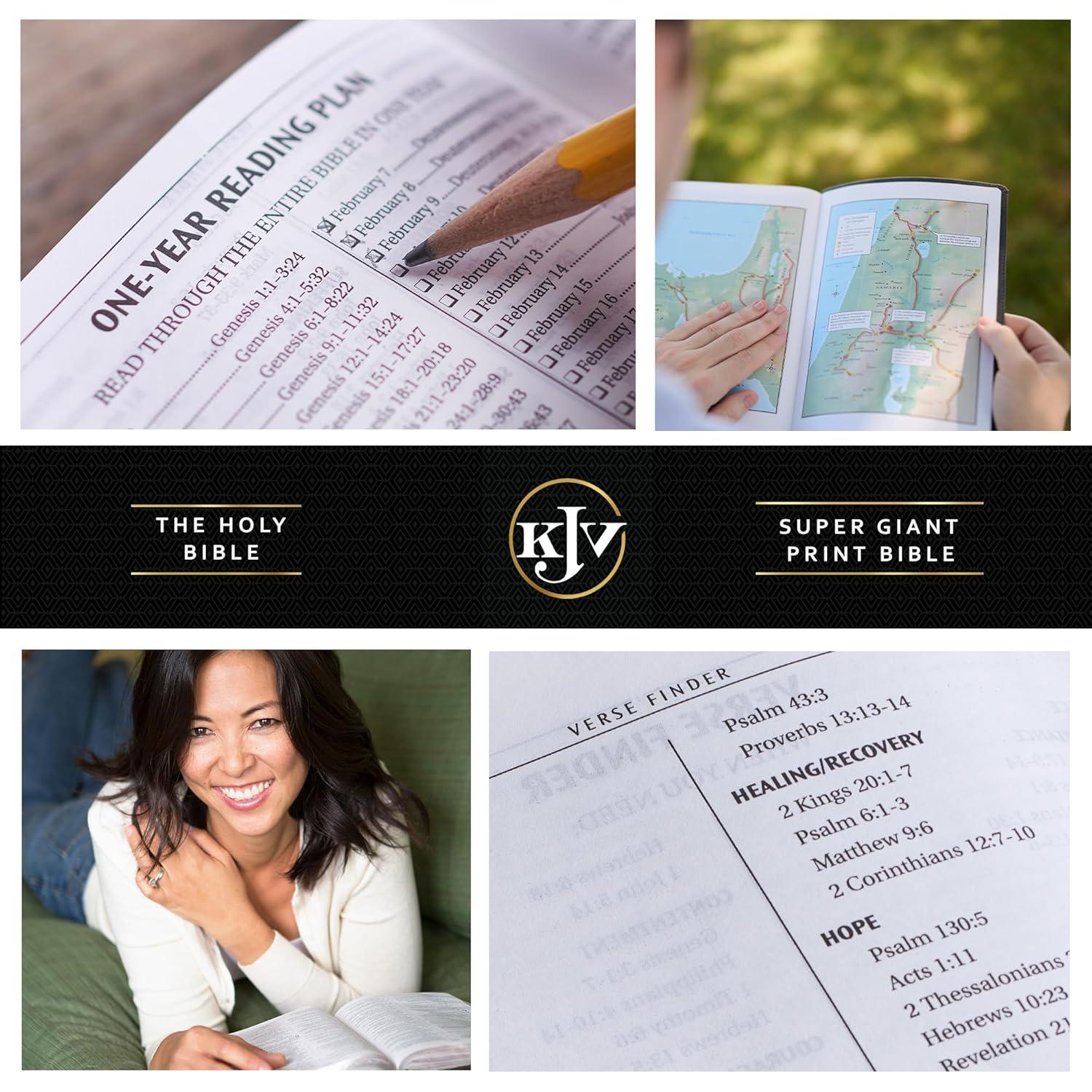 KJV Super Giant Print Lux-Leather Tan - Large Print (Leather Bound)