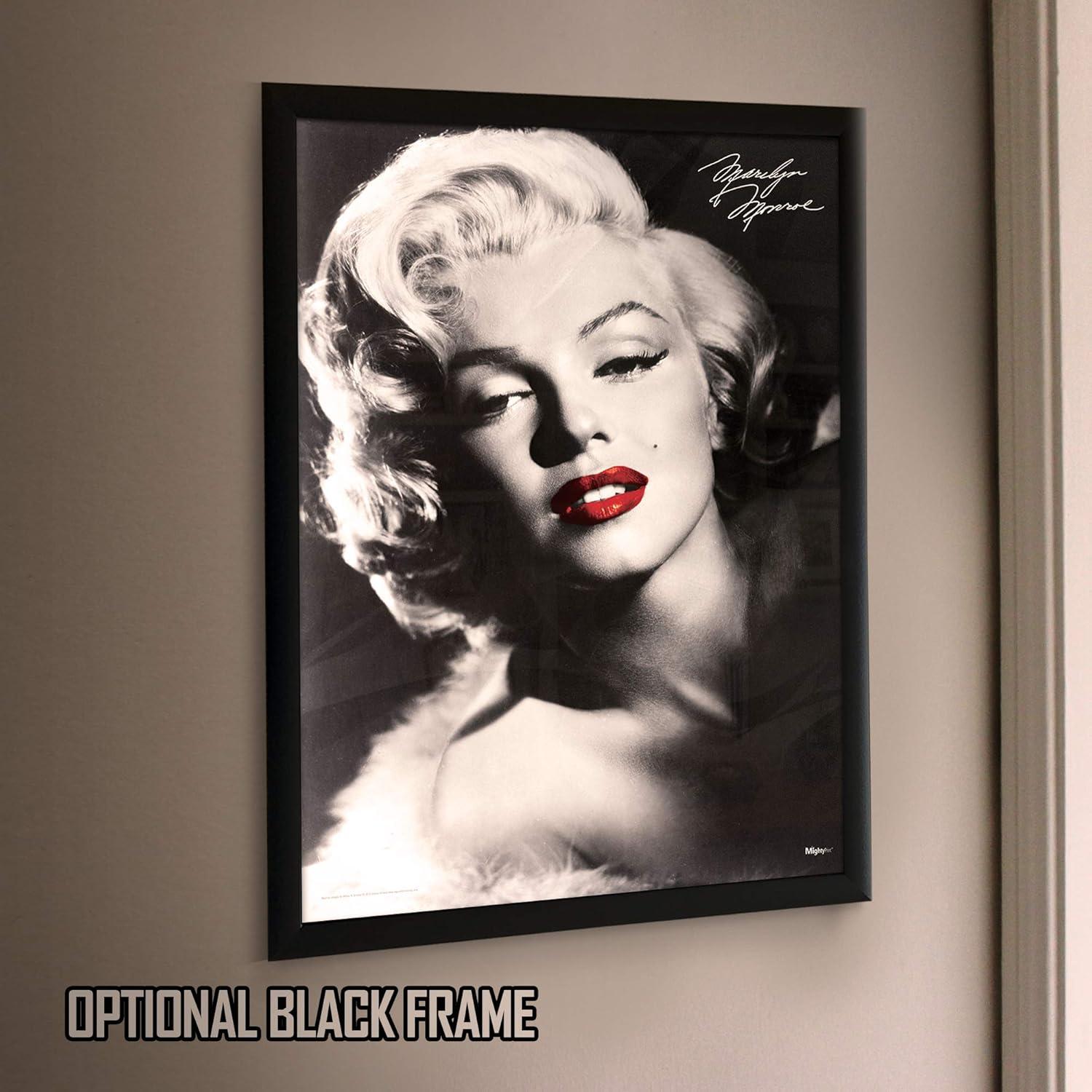 Marilyn Monroe Black and White Framed Portrait Poster