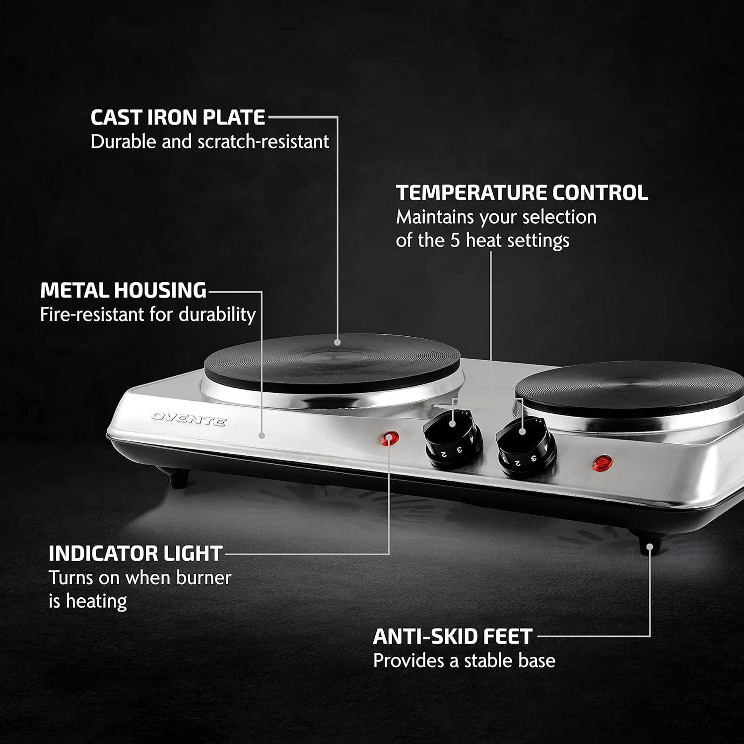 Ovente OVENTE Electric Double Cast Iron Burner