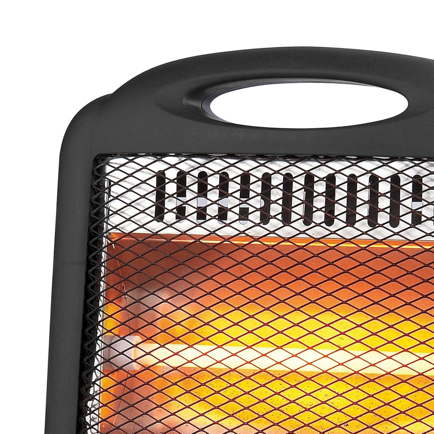 Brentwood Kool Zone H-Q600BK 600-Watt-Max Portable Quartz Space Heater, Black, H-Q600BK