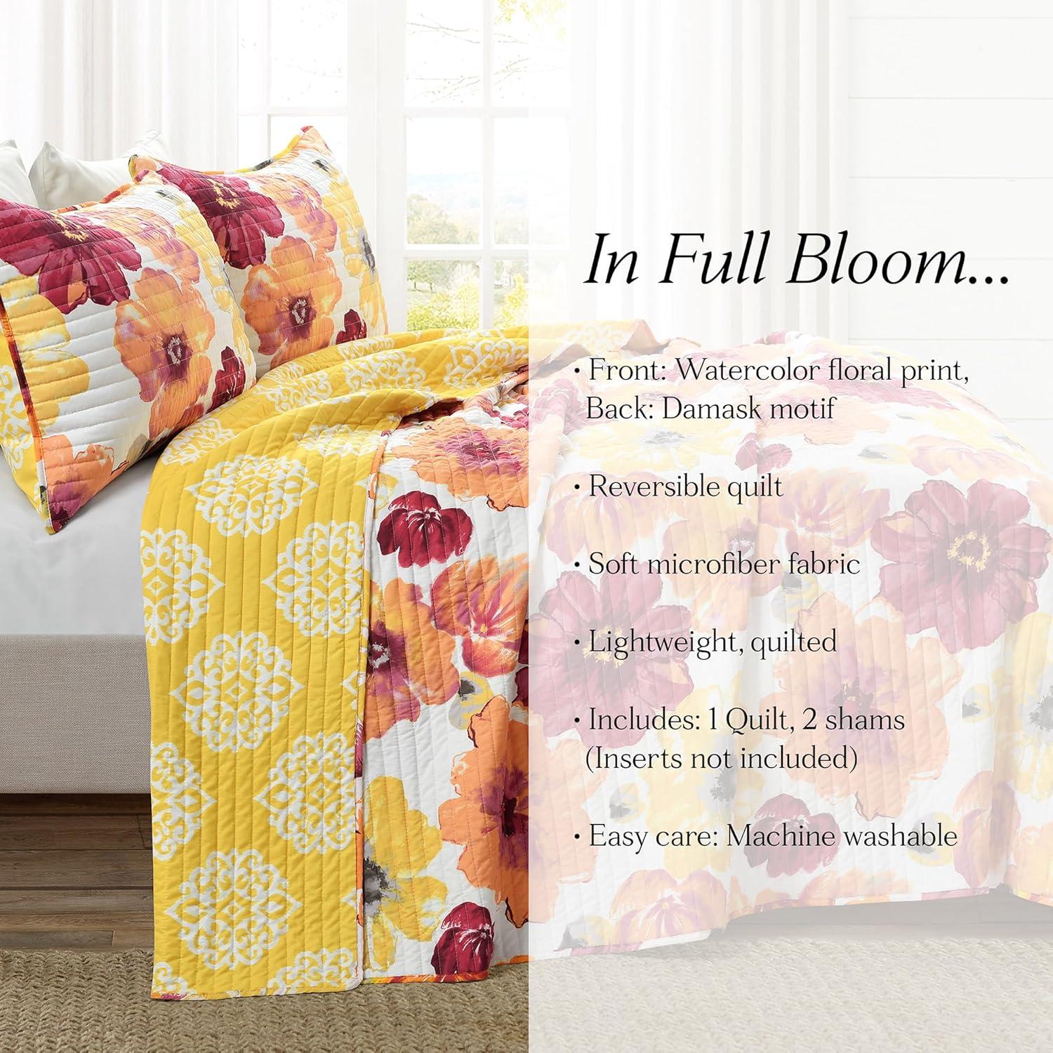Lush Decor Leah Reversible Quilt Set