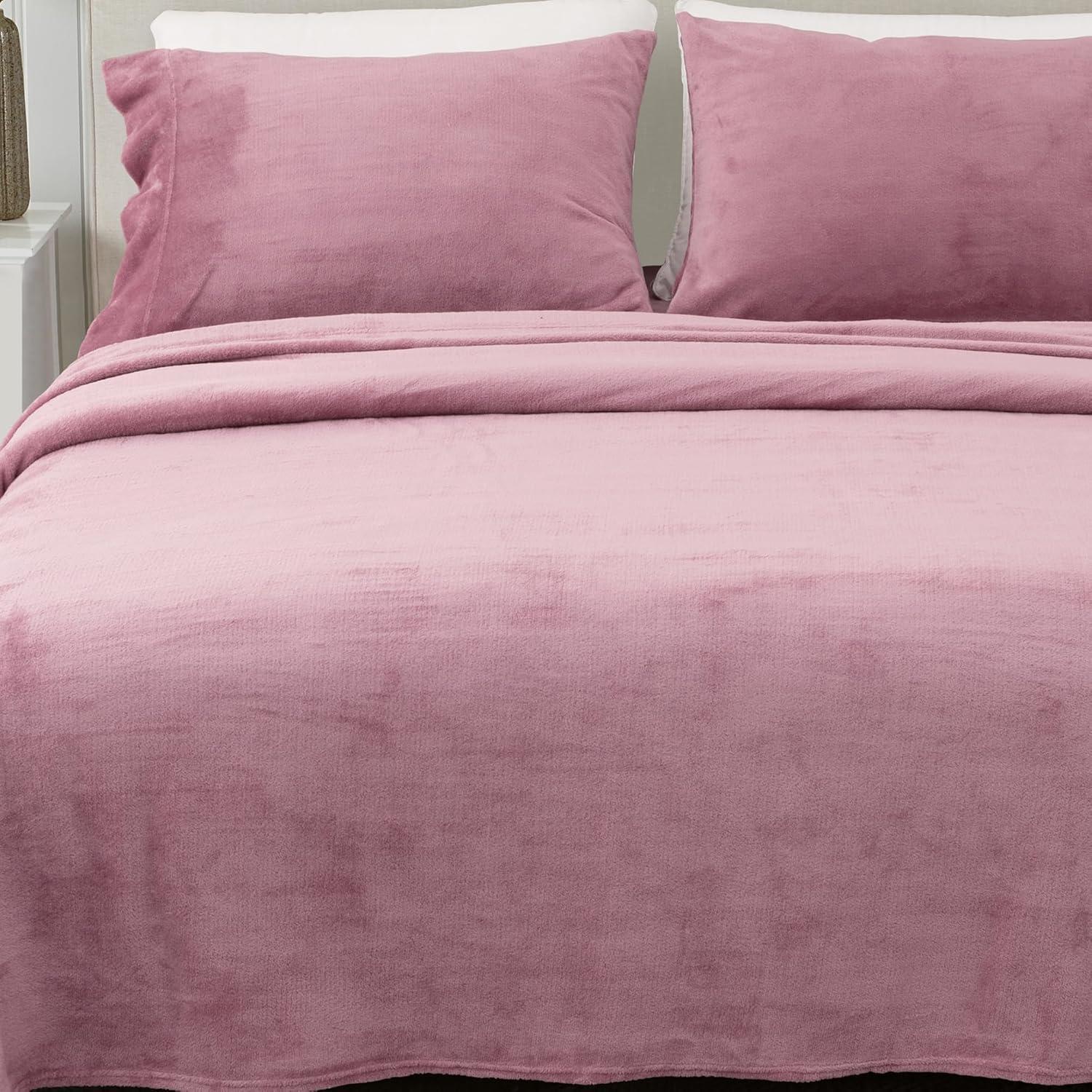 FreshFolds Ultra Soft Micro Plush Velvet Solid Sheet Sets