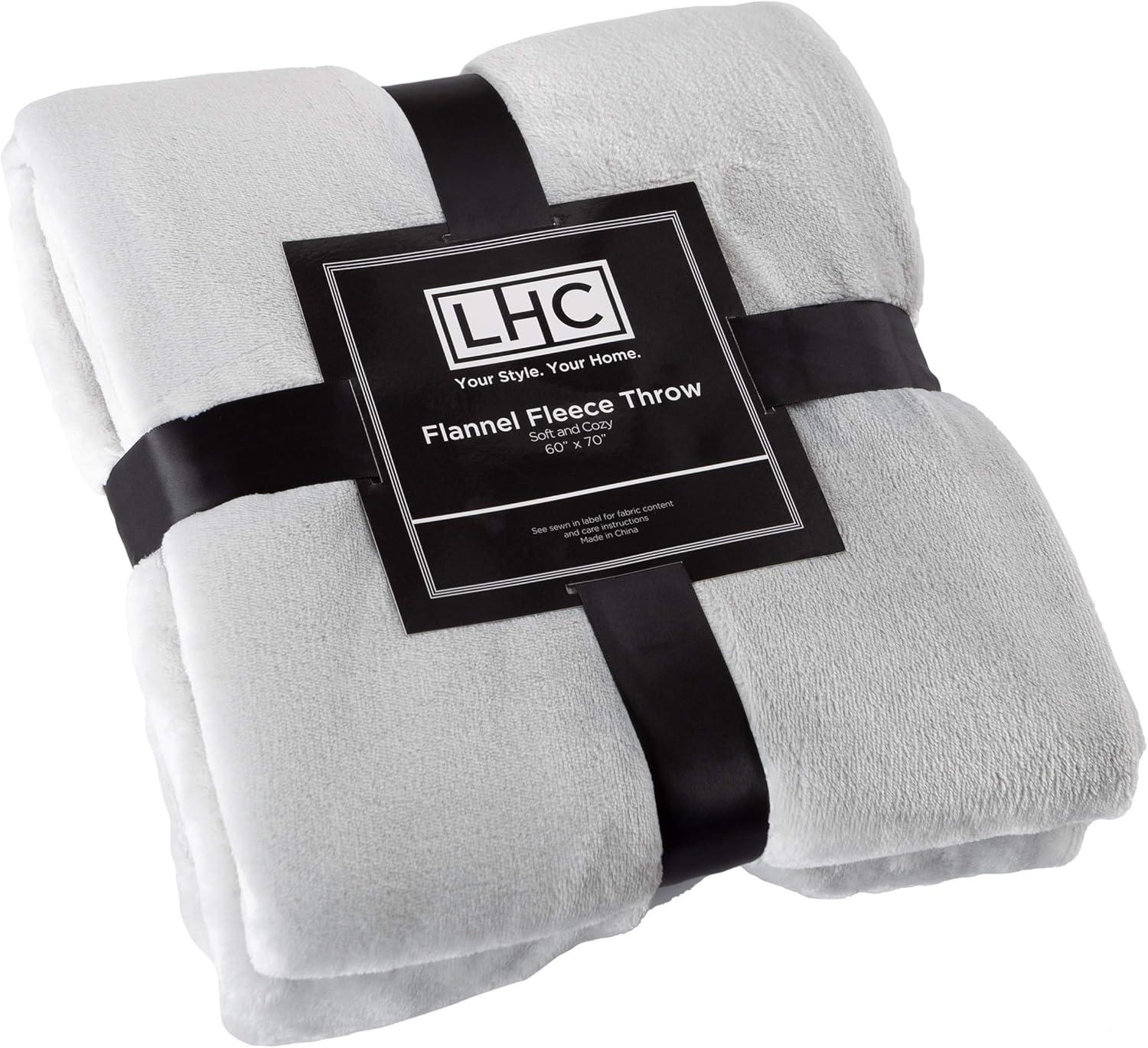 Lavish Home Lightweight Microfiber Throw Blanket for Adult (Dawn Gray)