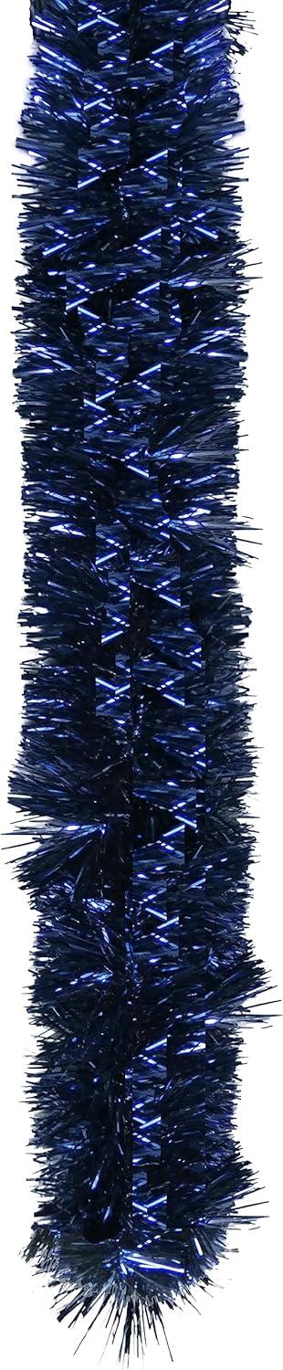 25 Ft. Long Beautiful Seasonal Holiday Tinsel Garland from Love It! Products. Use for Christmas, Thanksgiving, New Years, Birthday and any celebration, party or event. Navy Blue