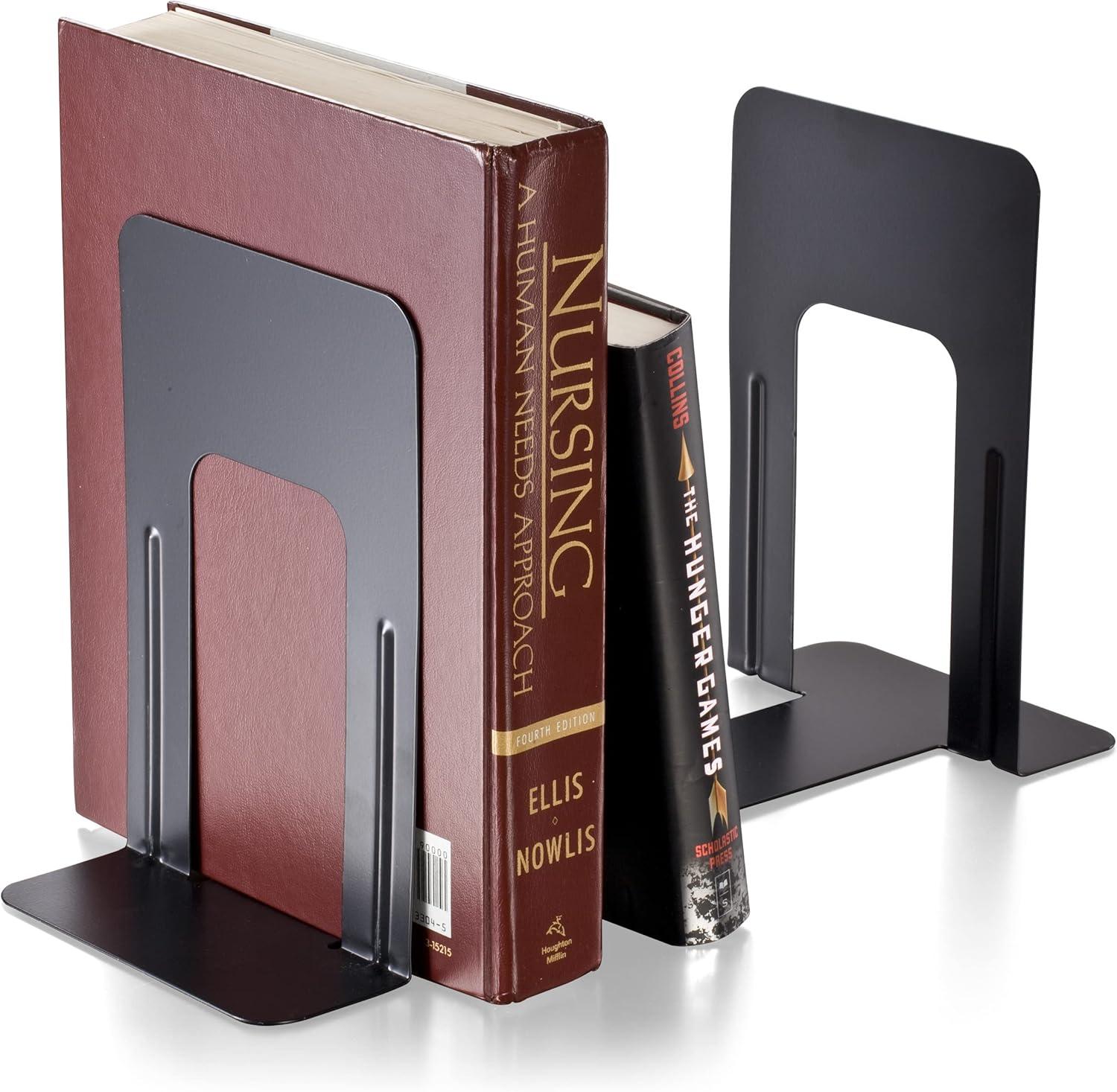 Officemate Steel Book Ends 9"H Black (OIC93051)