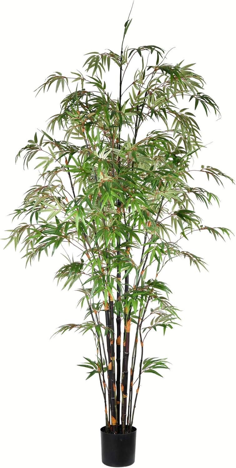 Vickerman 8' Artificial Potted Black Japanese Bamboo Tree.
