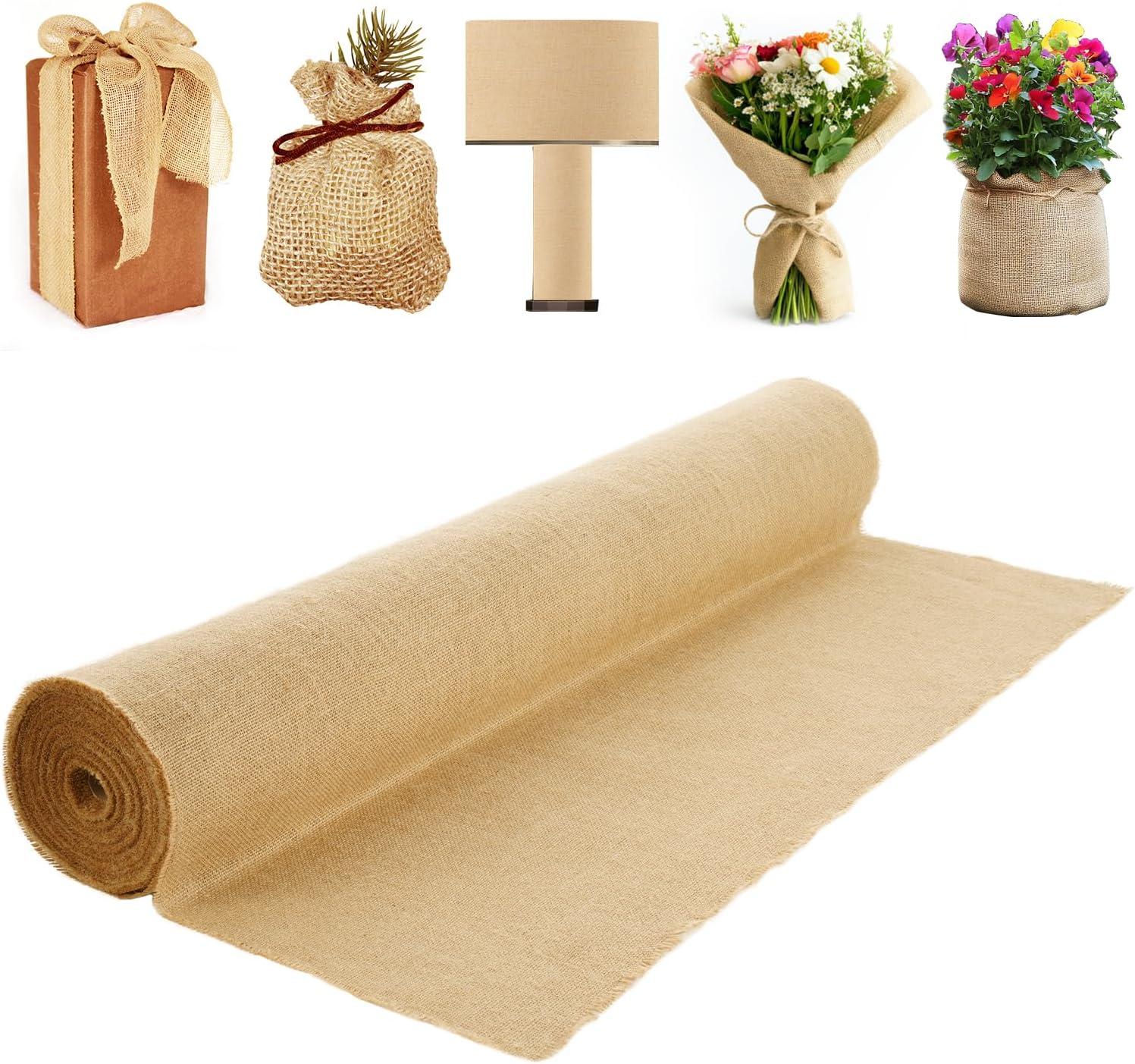 VEVOR Burlap Fabric Roll Burlap Tree Wrap for Crafts & Plants