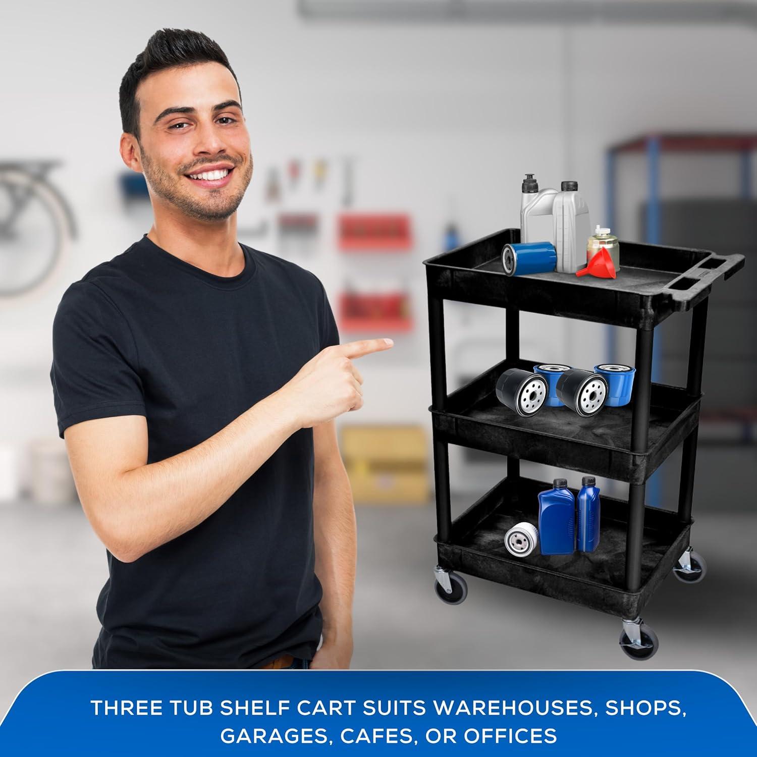 STC111-B Tub Cart - Three Shelves