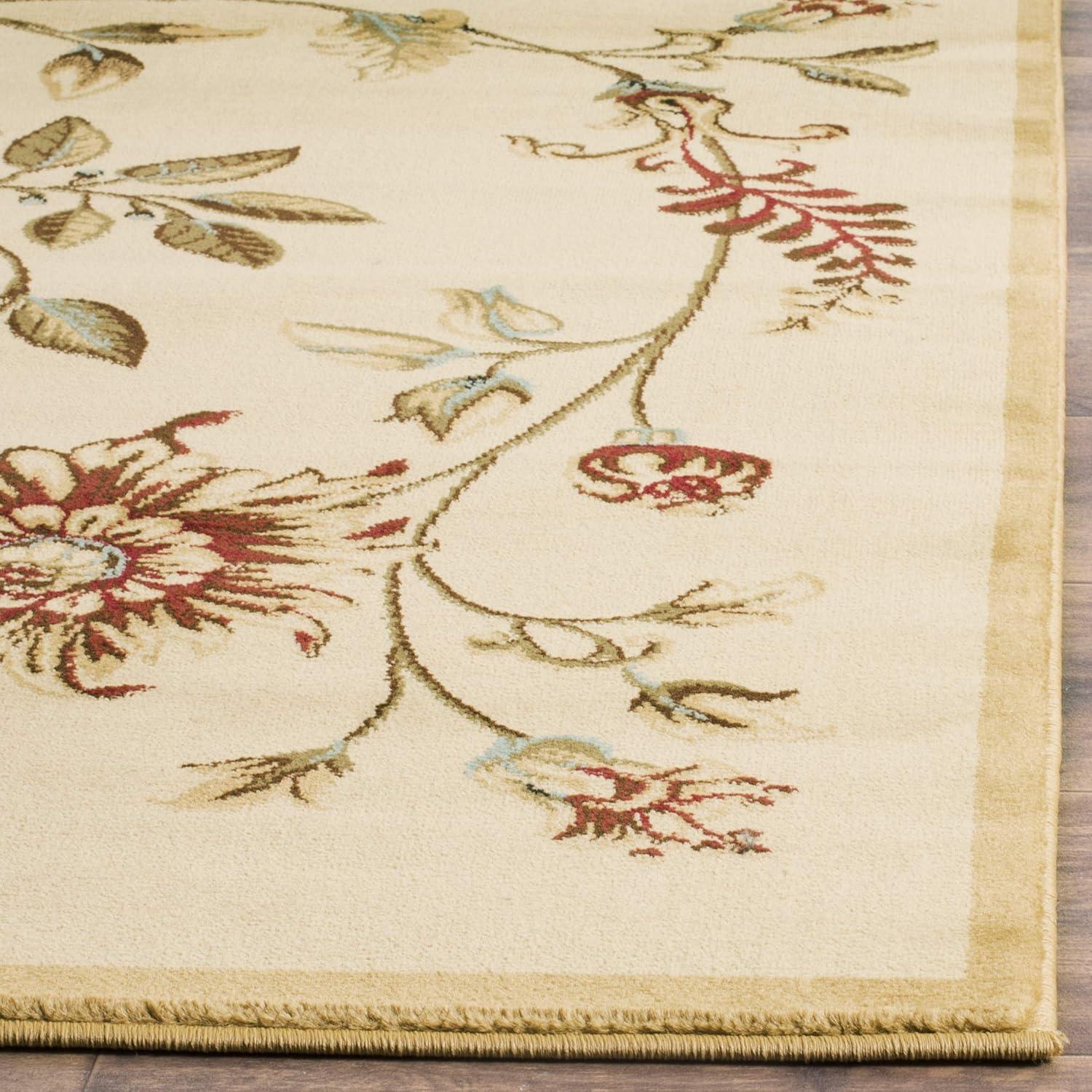 Lyndhurst LNH552 Power Loomed Area Rug - Green/Multi - 6'7"x9'6" - Safavieh