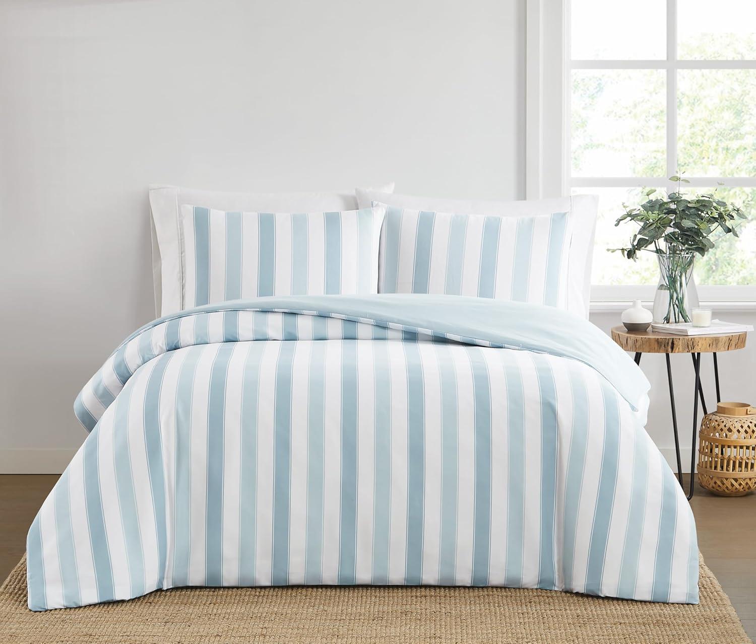 Aiden Polyester Standard Striped Duvet Cover Set