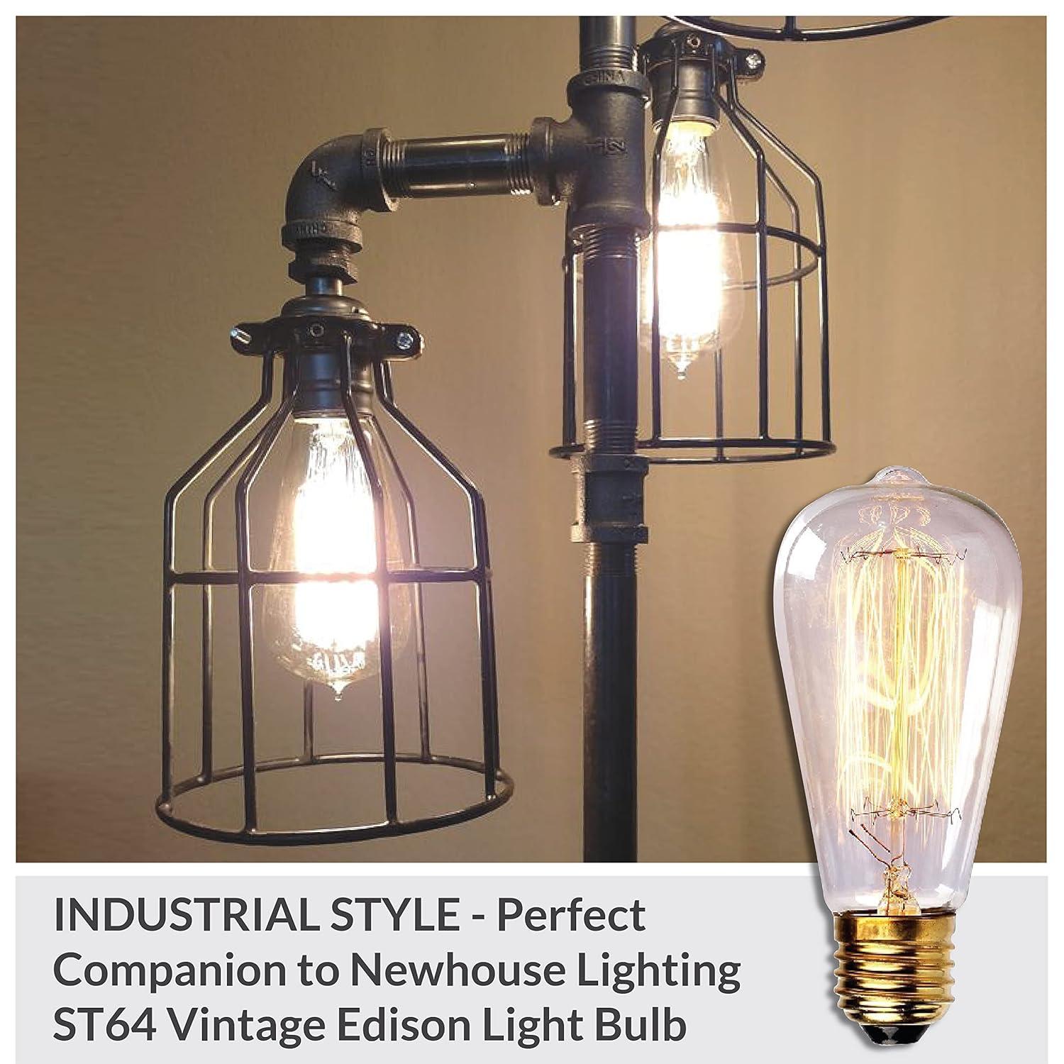 Newhouse Lighting Metal Wire Lamp Guard for Ceiling Fan Light Covers, Pendant String Light and Vintage Lamp Shades / Cover, Industrial Wire Fixture Iron Bird Cage