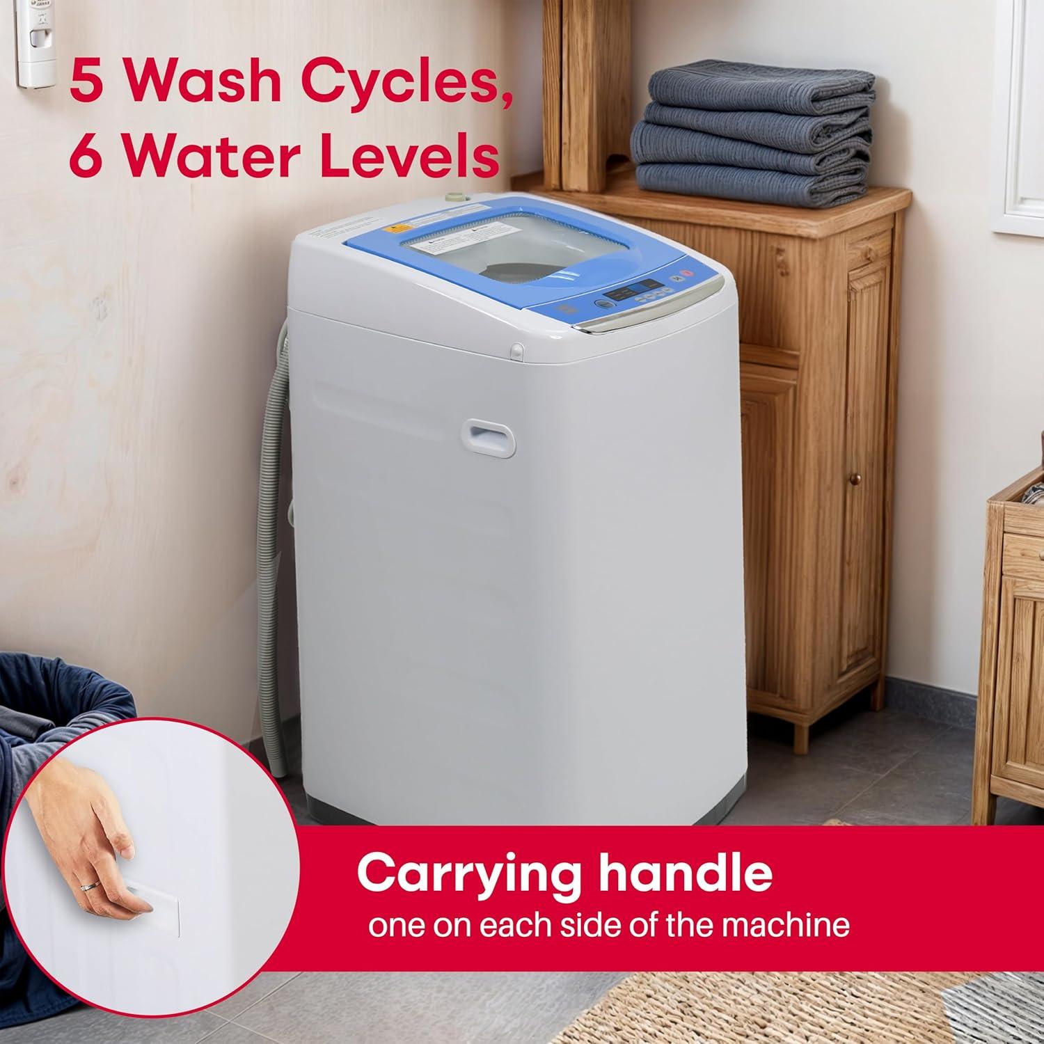 Hamilton Beach, 2.0 Cu. Ft. Portable Washer, White, HBPW210