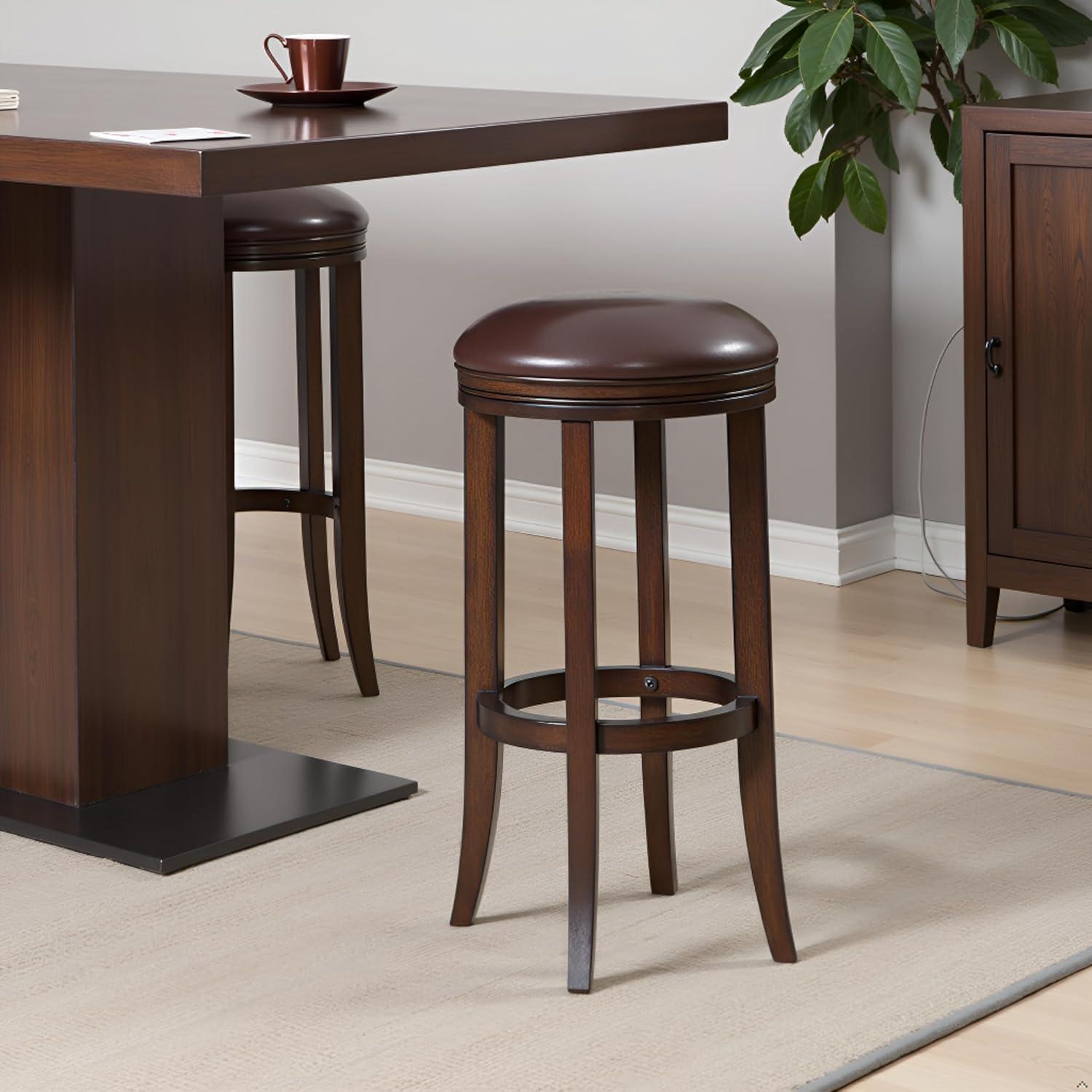 Natick Solid Rubber Wood Counter And Bar Stool