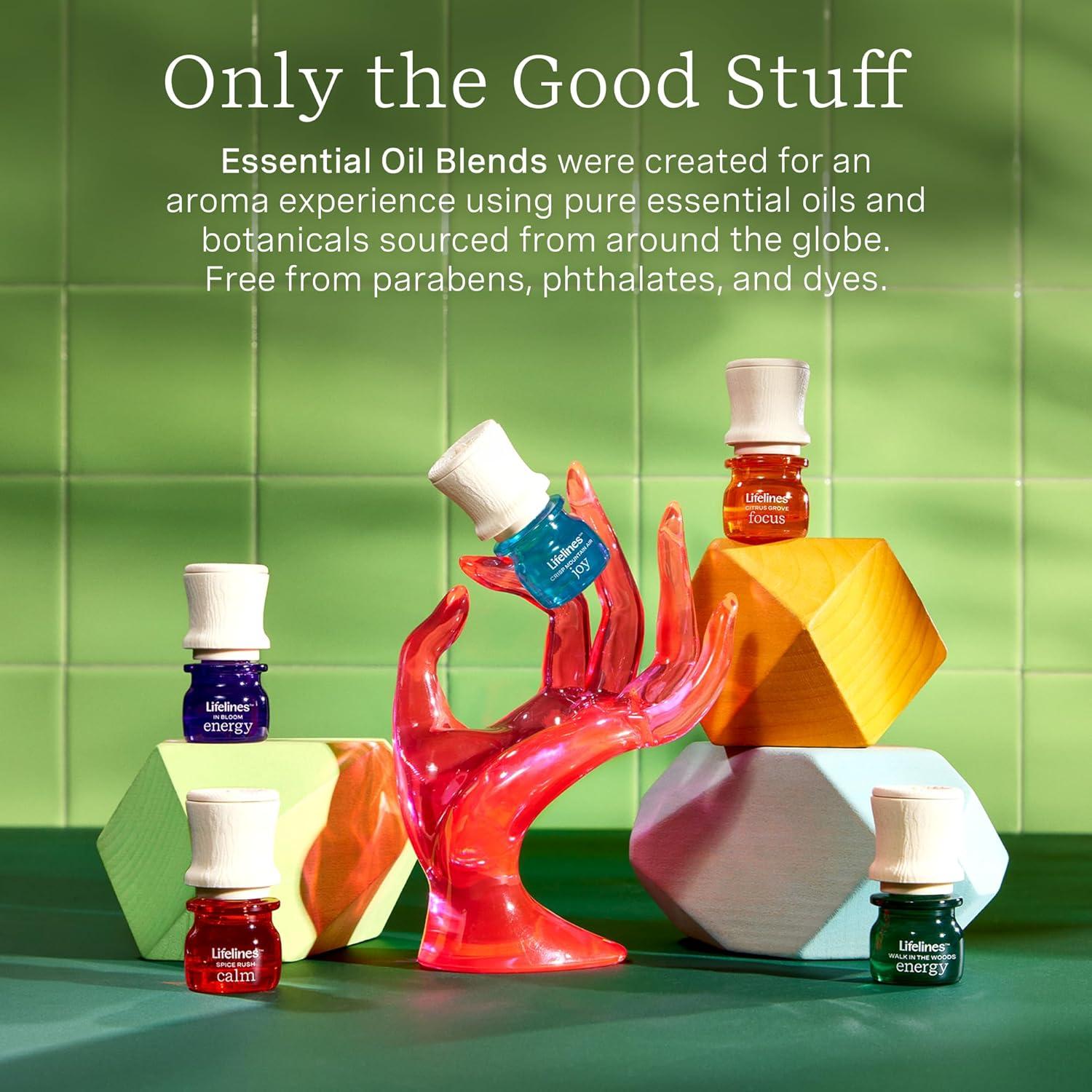 200ml Waves Ultrasonic Diffuser: Lifelines Aromatherapy with Mesmerizing Light Display