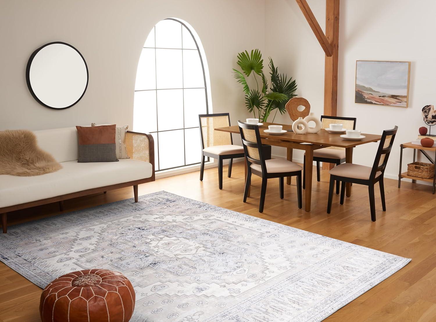 Carnegie CNG662 Power Loomed Area Rug - Ivory/Grey - 8'x10' - Safavieh.