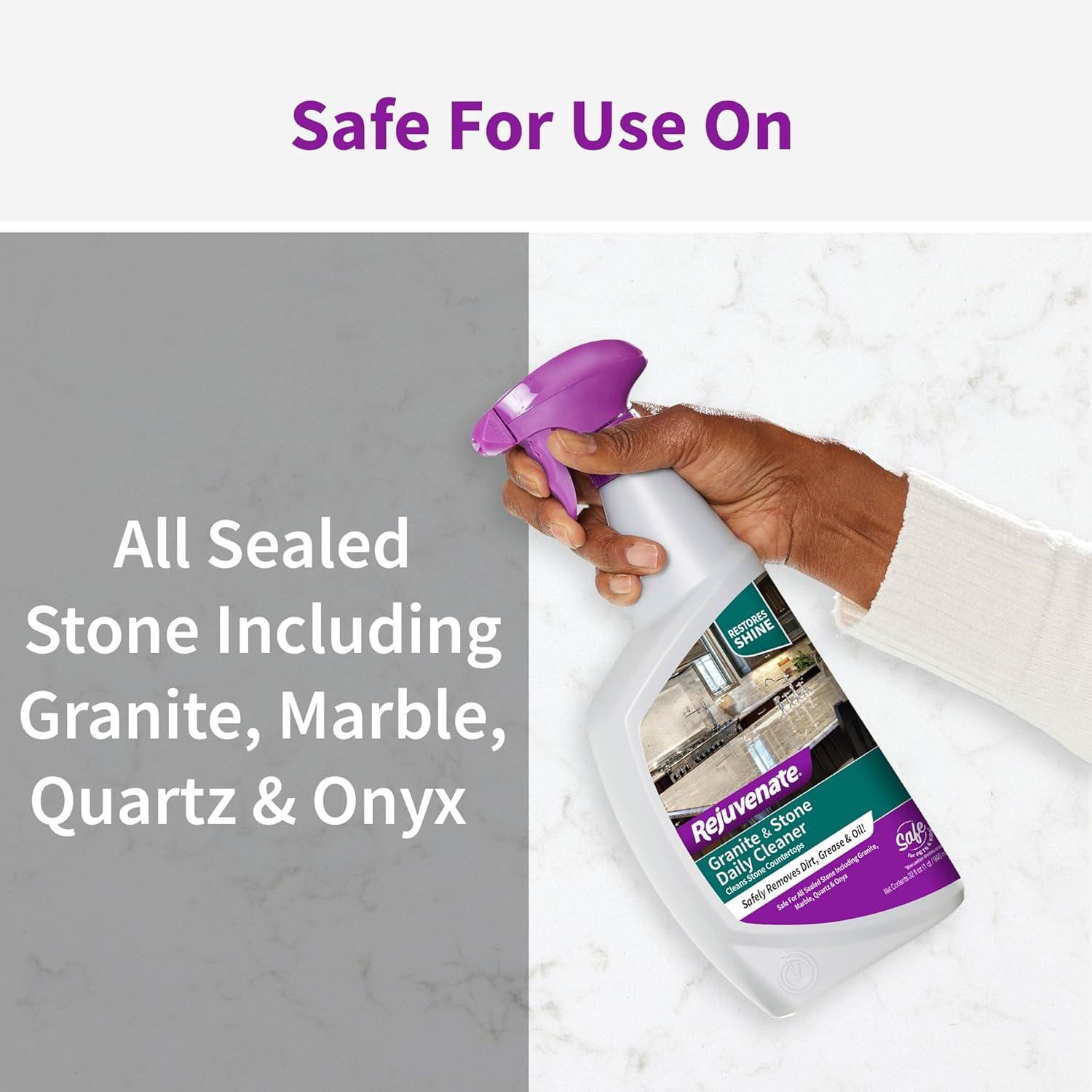 1 PK, Rejuvenate RJ32GSCL-Rejuvenate 32 Oz. Granite & Stone Daily Cleaner