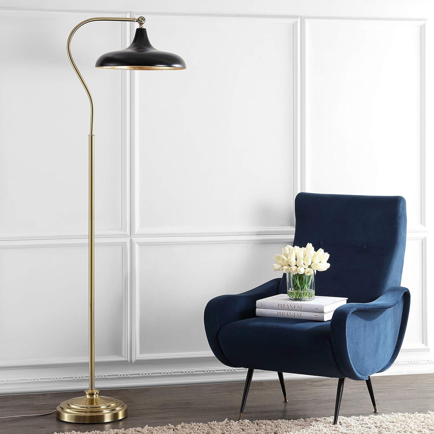 Elegant Vintage Gold & Black 68'' Contemporary Floor Lamp