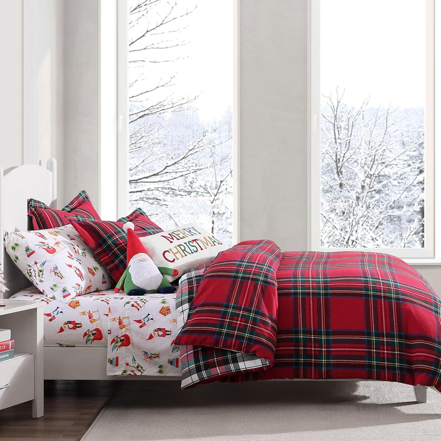 Spencer Plaid Flannel Duvet Cover Set - Levtex Home