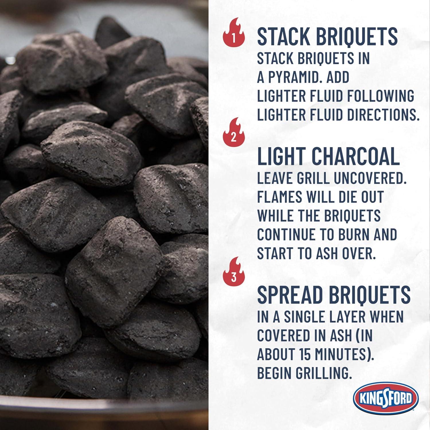 Kingsford Original Charcoal Briquettes for Grilling, 8 lbs