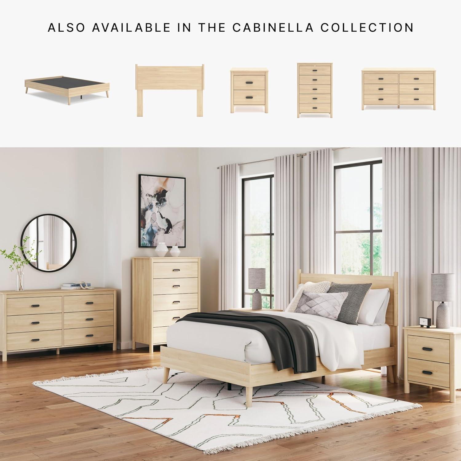 Signature Design by Ashley Cabinella Full Panel Headboard, Tan