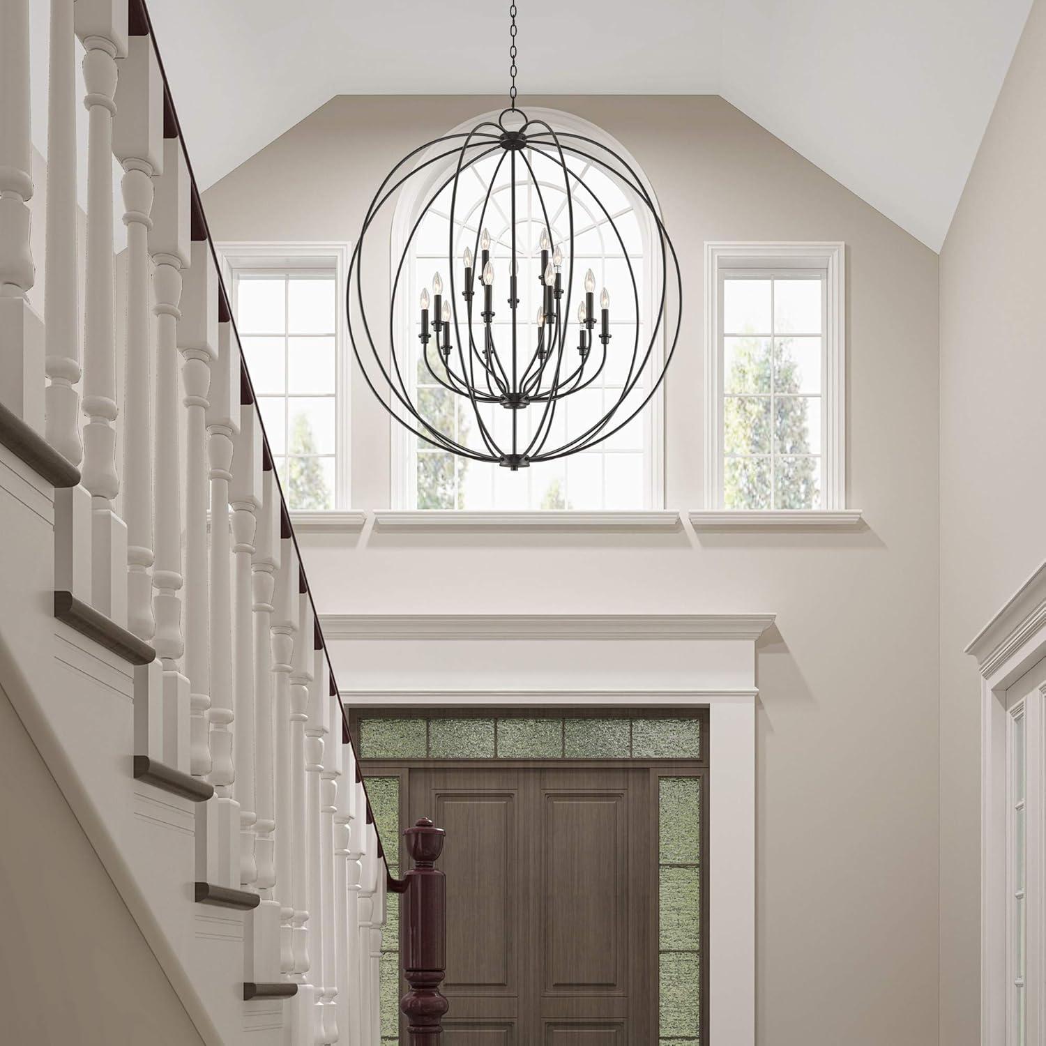 Livex Lighting - Milania - 15 Light Foyer Chandelier in Farmhouse Style - 42