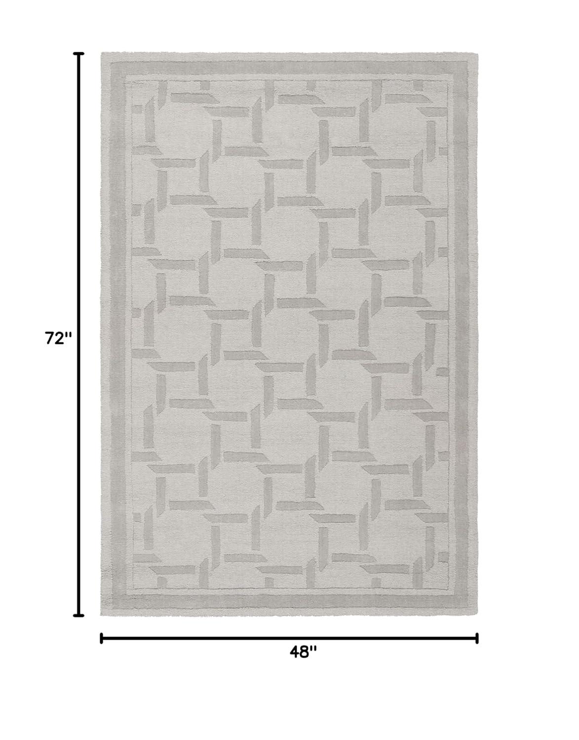 Resort Martha Stewart Hand Tufted Wool Geometric Rug