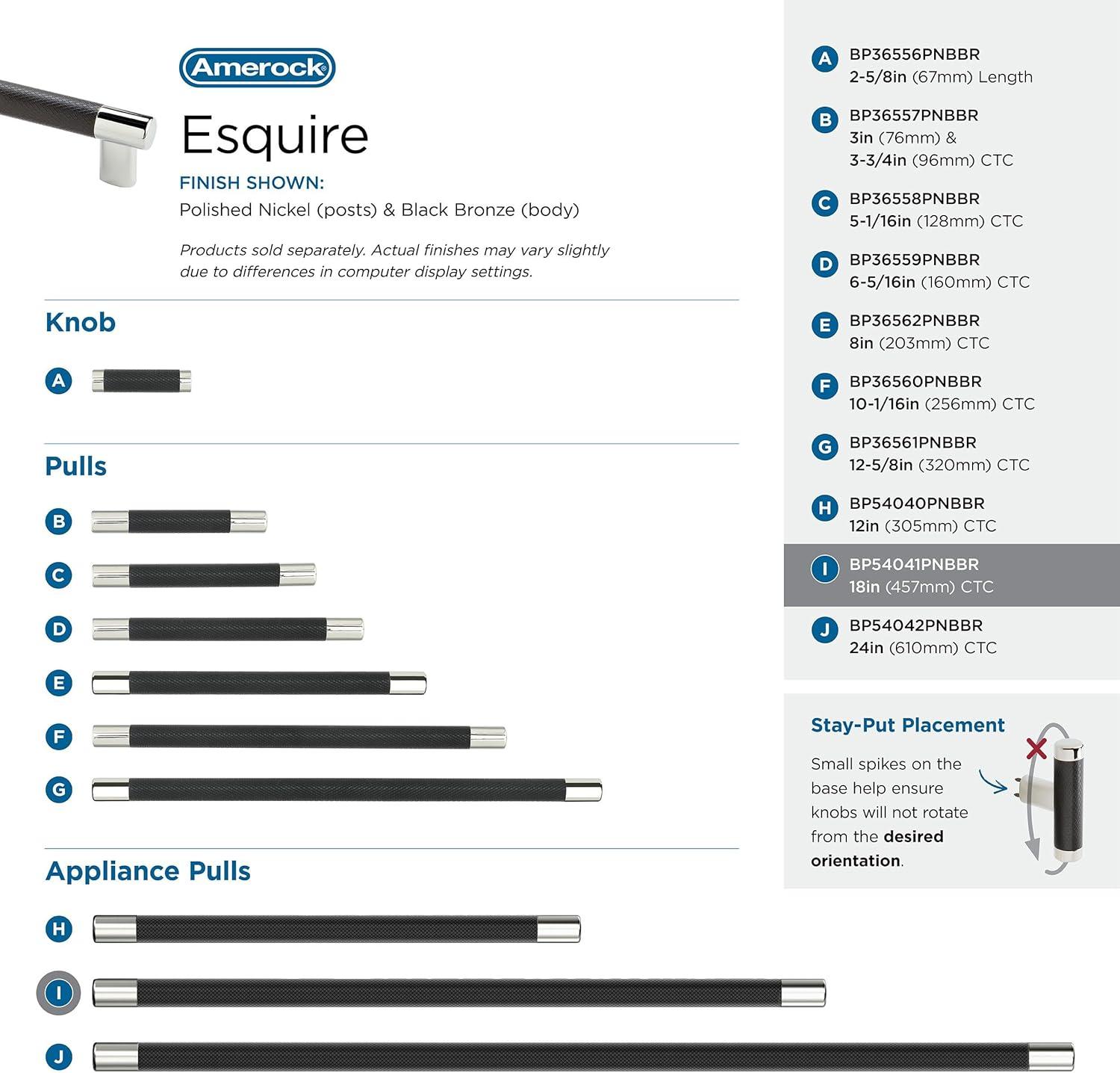 Amerock Esquire Appliance Pull