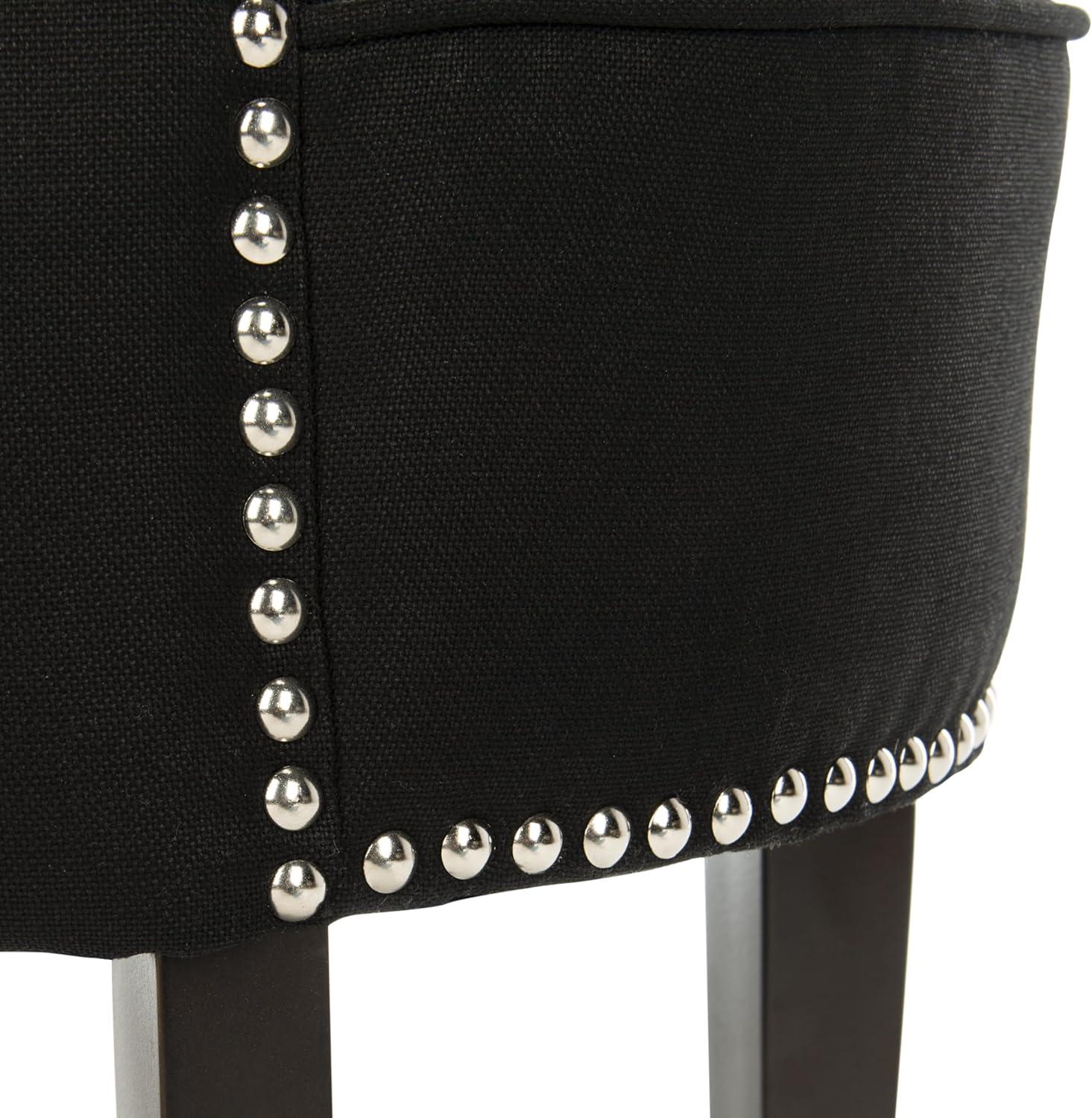 Georgia Vanity Stool - Black - Safavieh