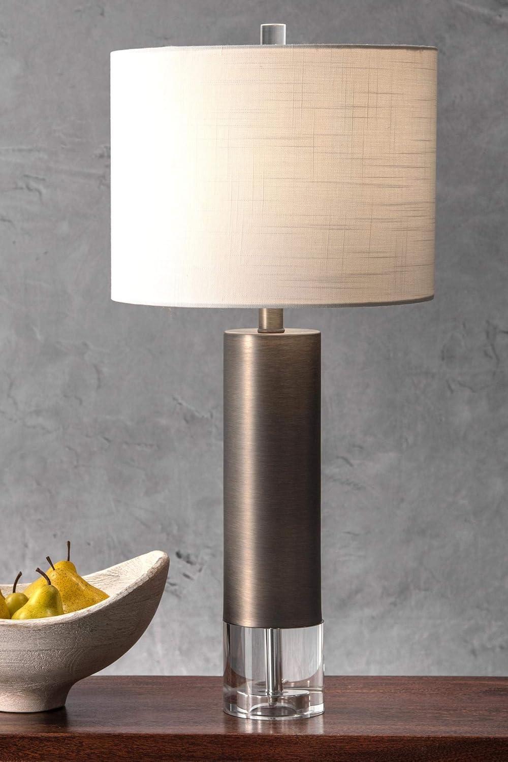 nuLOOM Warwick Metal 28" Table Lamp Lighting - Gray 28" H x 13" W x 13" D