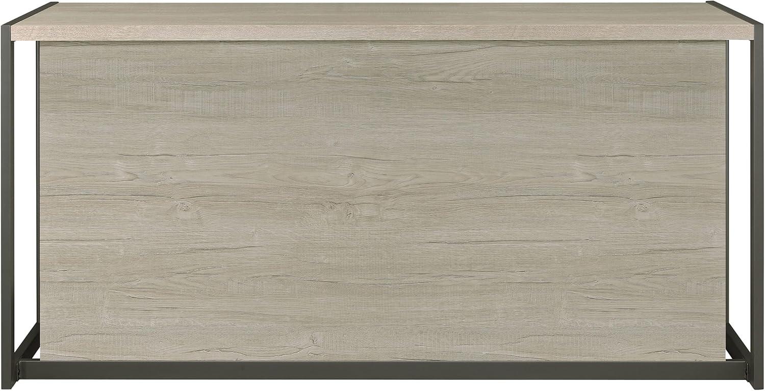Coaster Loomis 4-drawer Modern Wood Office Desk in Whitewashed Gray