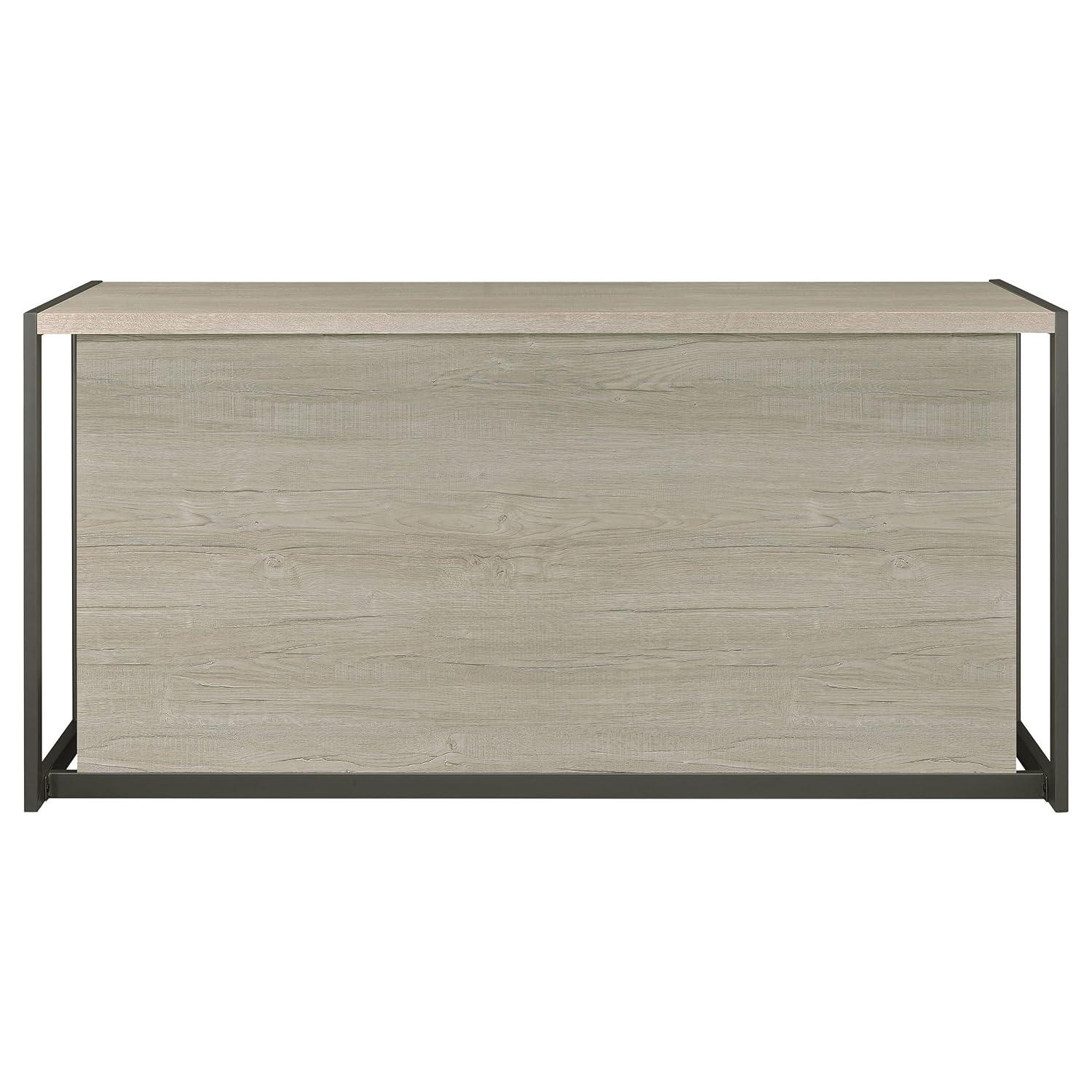 Coaster Loomis 4-drawer Modern Wood Office Desk in Whitewashed Gray