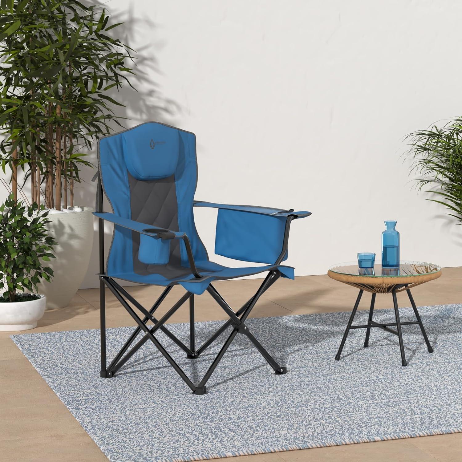 ARROWHEAD Outdoor Folding Camping Chair with Cushions