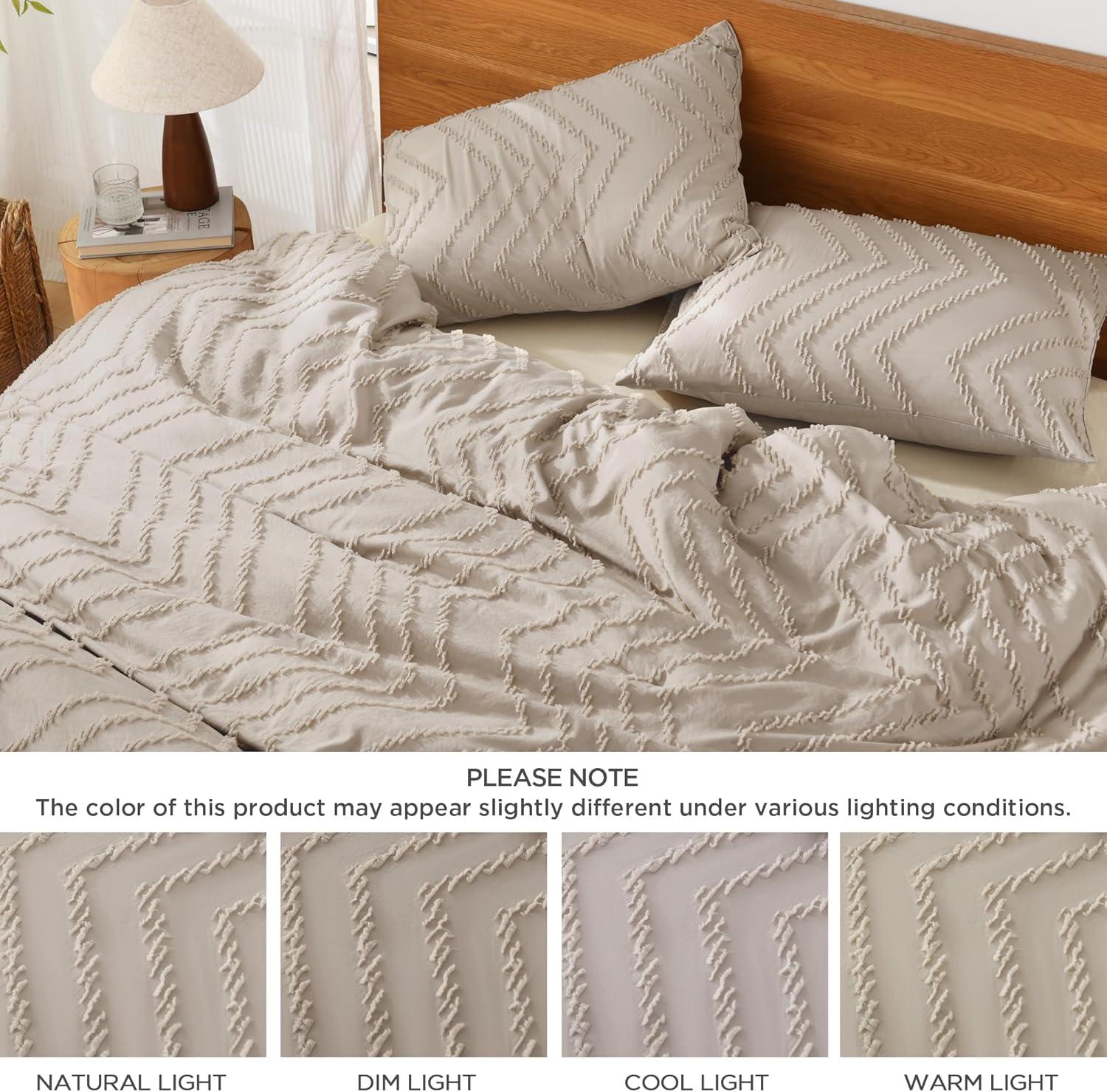 Comforter Bedding Set Khaki - 3 Piece - Queen