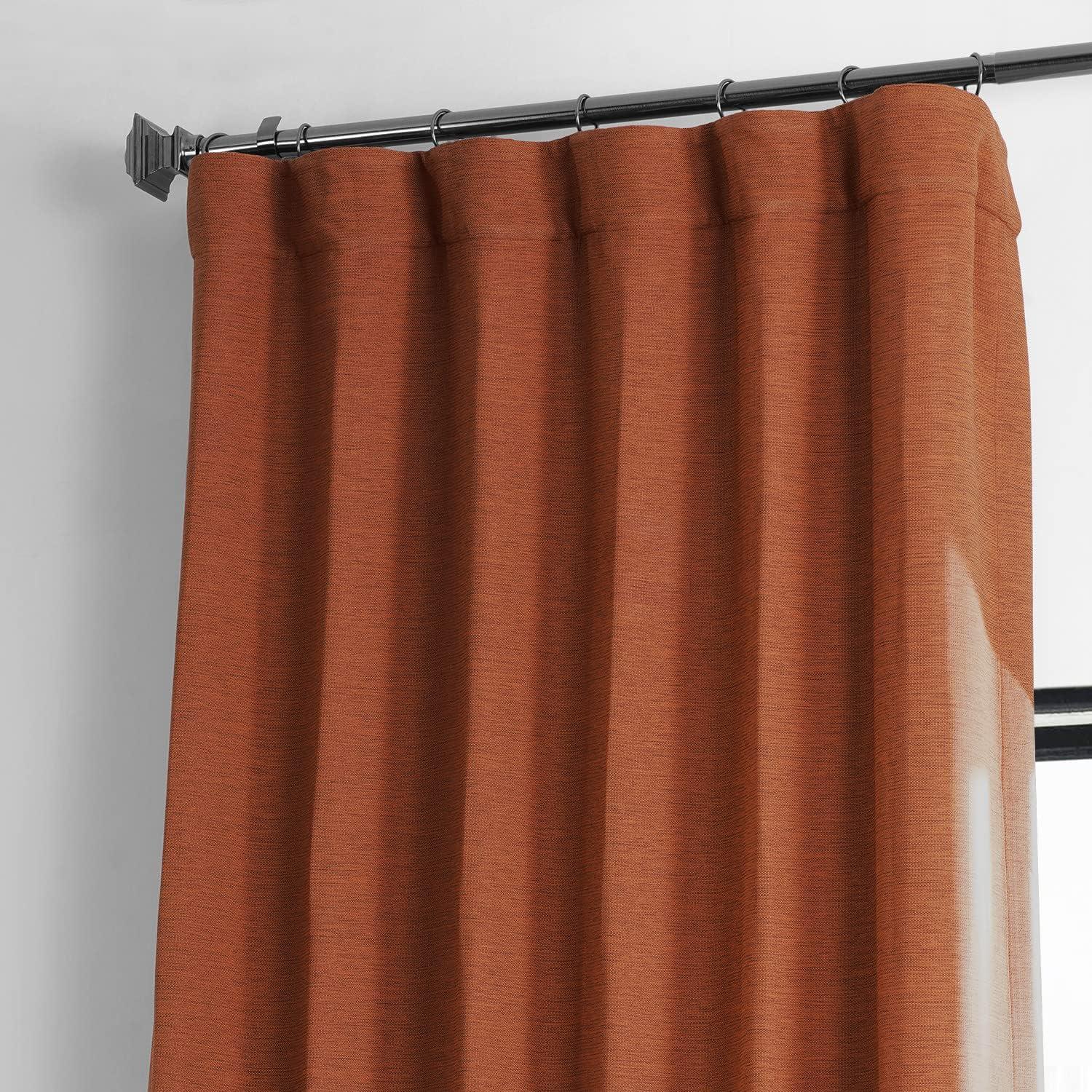 Persimmon Bellino Blackout Room Darkening Curtain (1 Panel), Persimmon, 50W X 120L