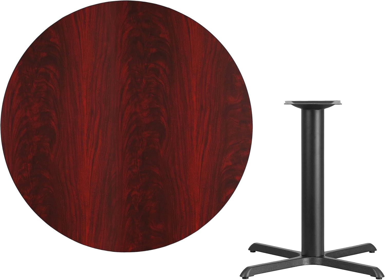 Flash Furniture Carrus Round Laminate Table Top with Height Table Base