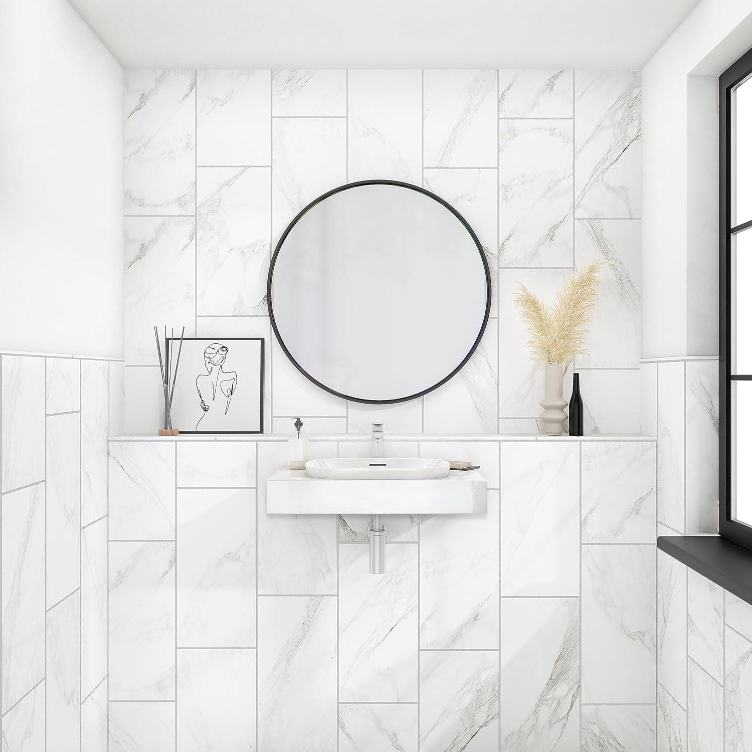 Daltile Perpetuo 12" x 24" Porcelain Marble Look Wall & Floor Tile