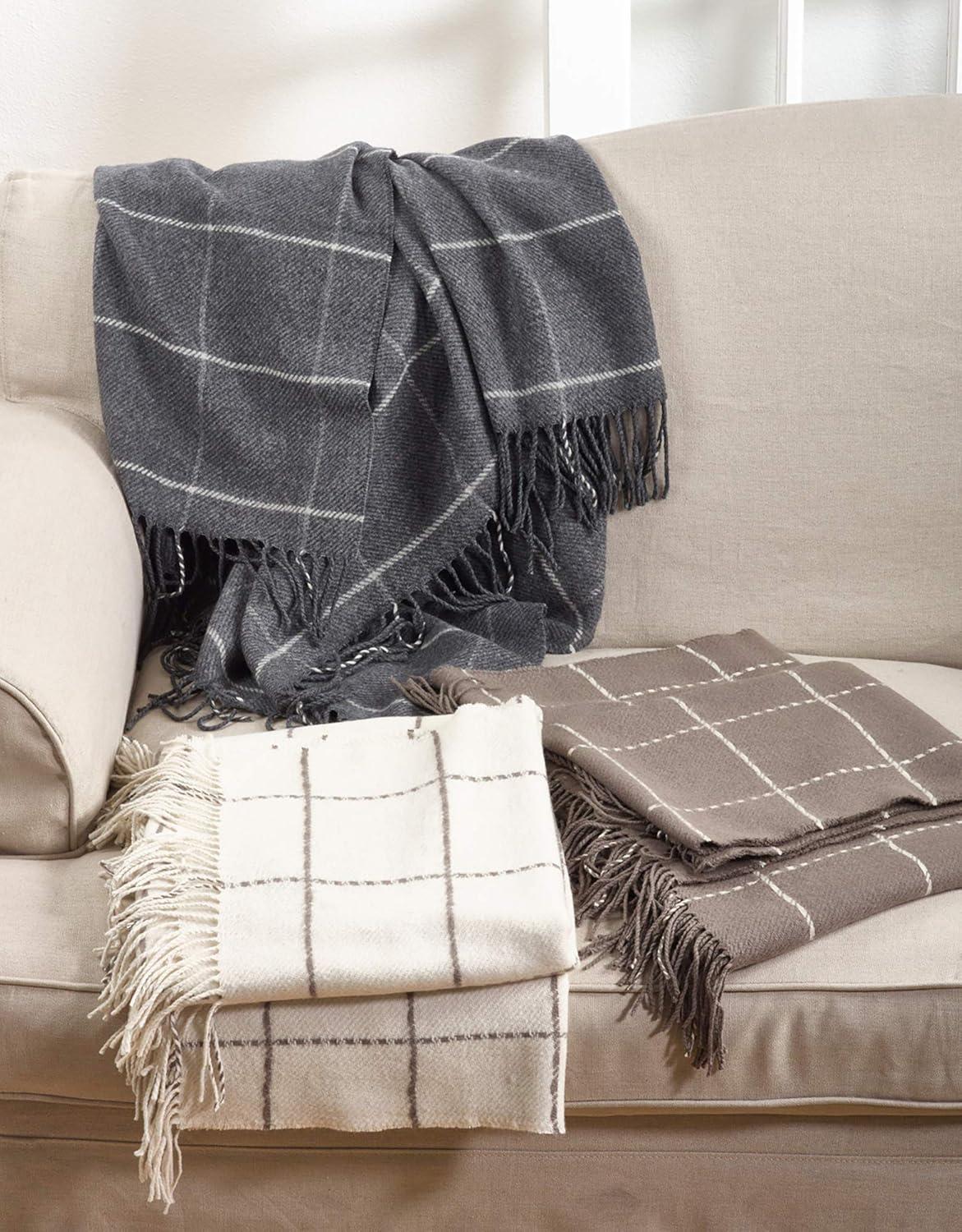 Saro Sevan Collection Hand Woven Throw Blanket