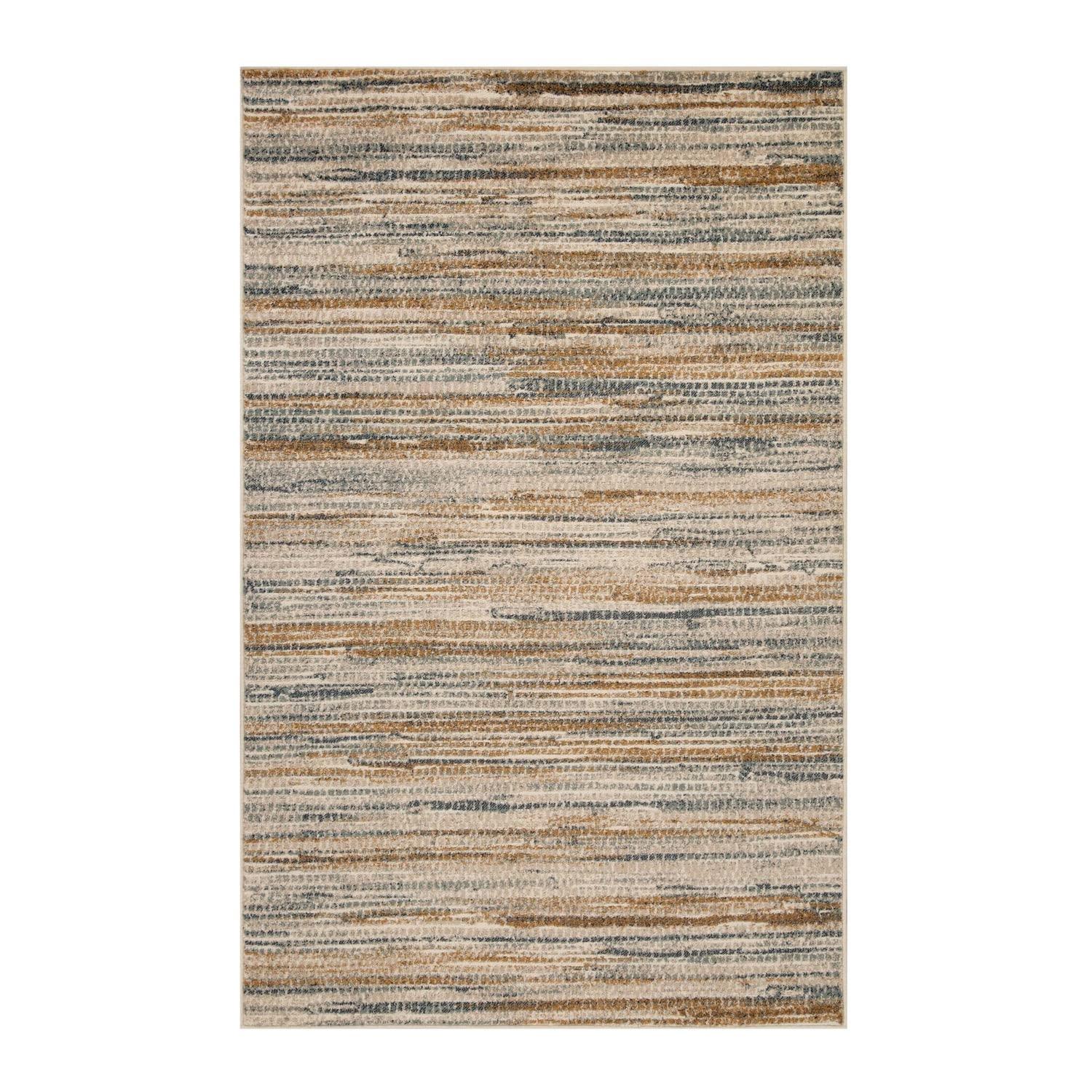 Modern Abstract Area Rug in Gold
