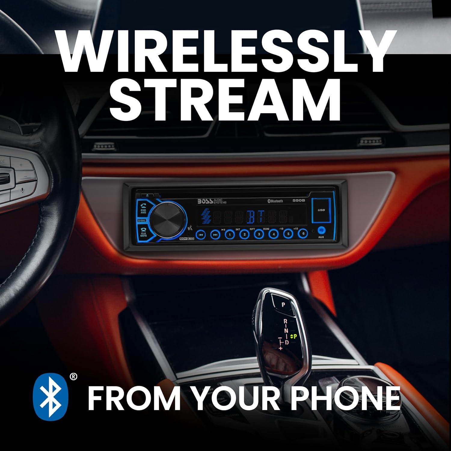 BOSS Audio Systems Elite 550B Car Stereo, Bluetooth, CD, MP3, USB, AM/FM Radio